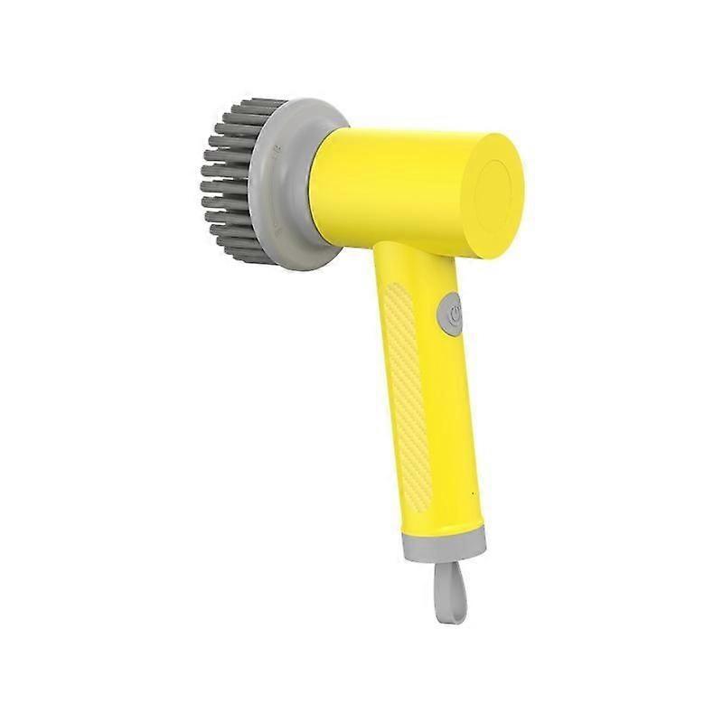 Yellow Cordless Waterproof Handheld Electric Cleaning Brush