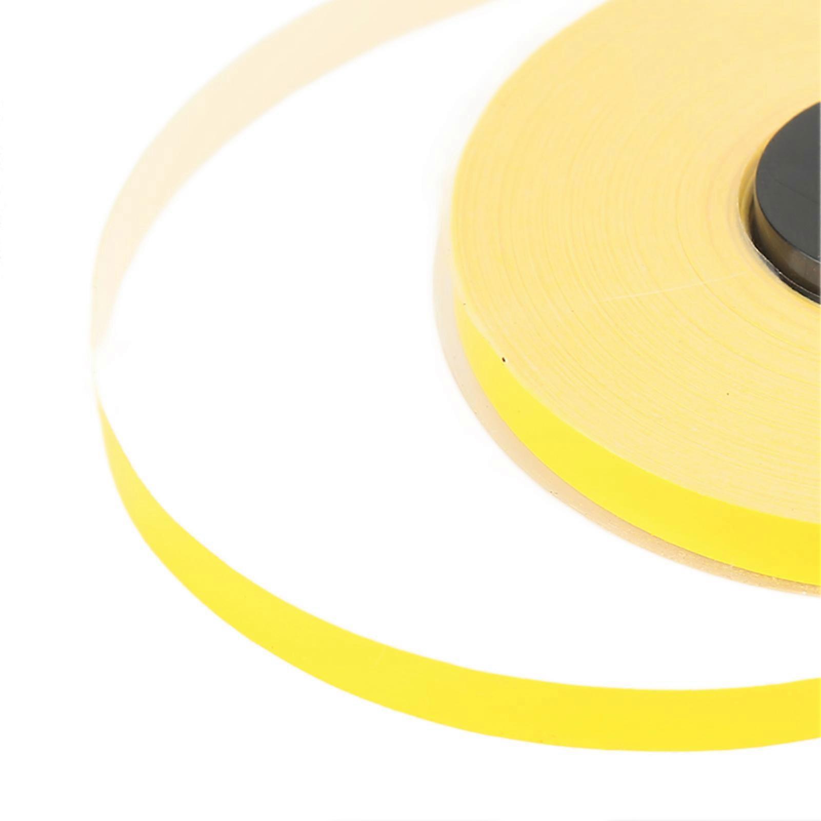 2 Rolls Label Maker Tape Clear Printing 5mm Width 16m Length Wearproof Yellow Label Tape Replacement for Homes Office