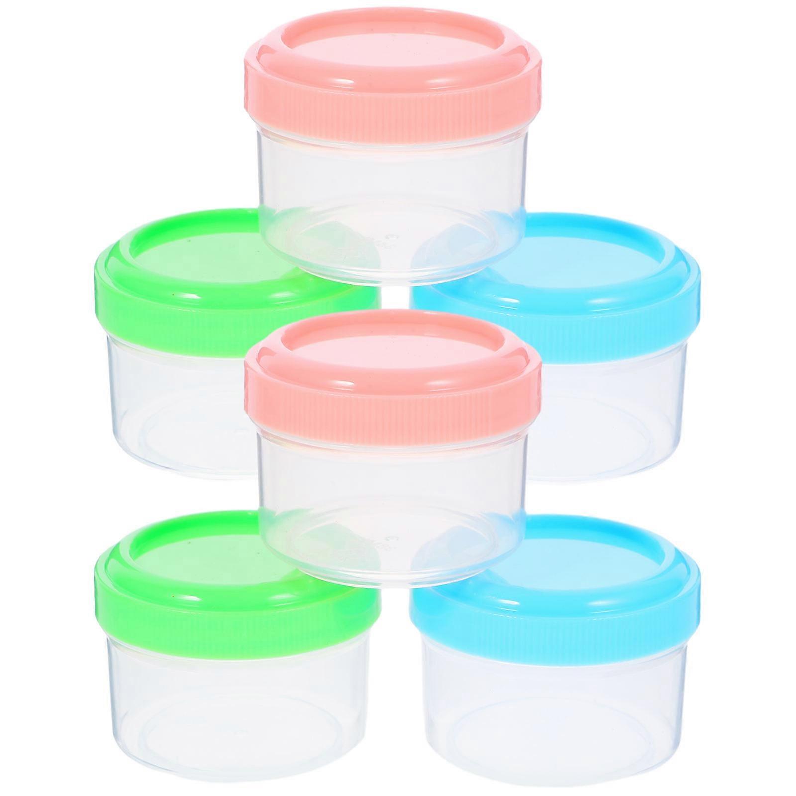 6pcs Salad Dressing Containers Small Condiment Cups with Lids for Sauce