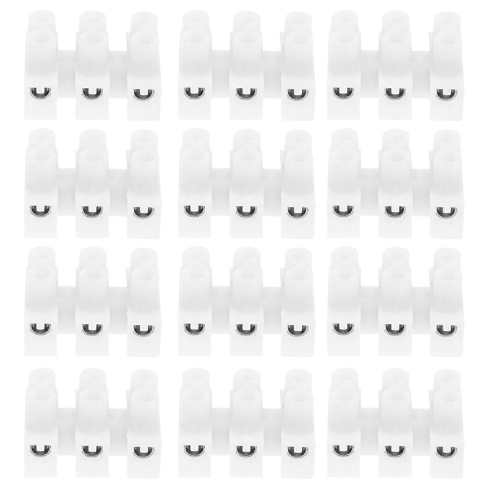 Terminal Strip Connector Cable Connection PP Material Anti-Skid Electrical Components 2.58X1.97X1.51CM Dustproof 50Pcs