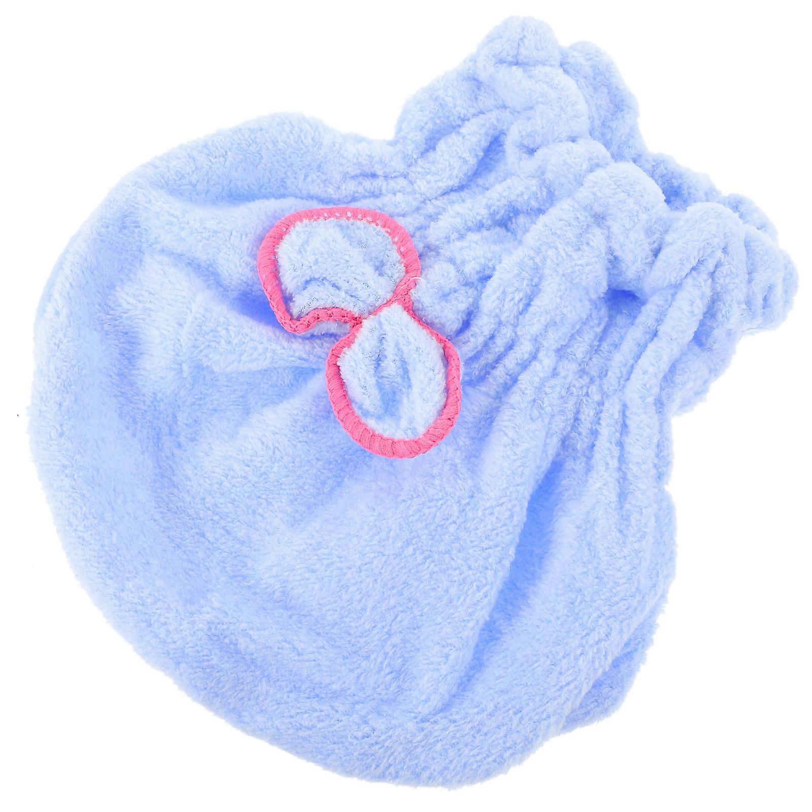Blue Fiber Hair Drying Cap for Shower Use Absorbent and Fast Drying Ideal for Daily Use