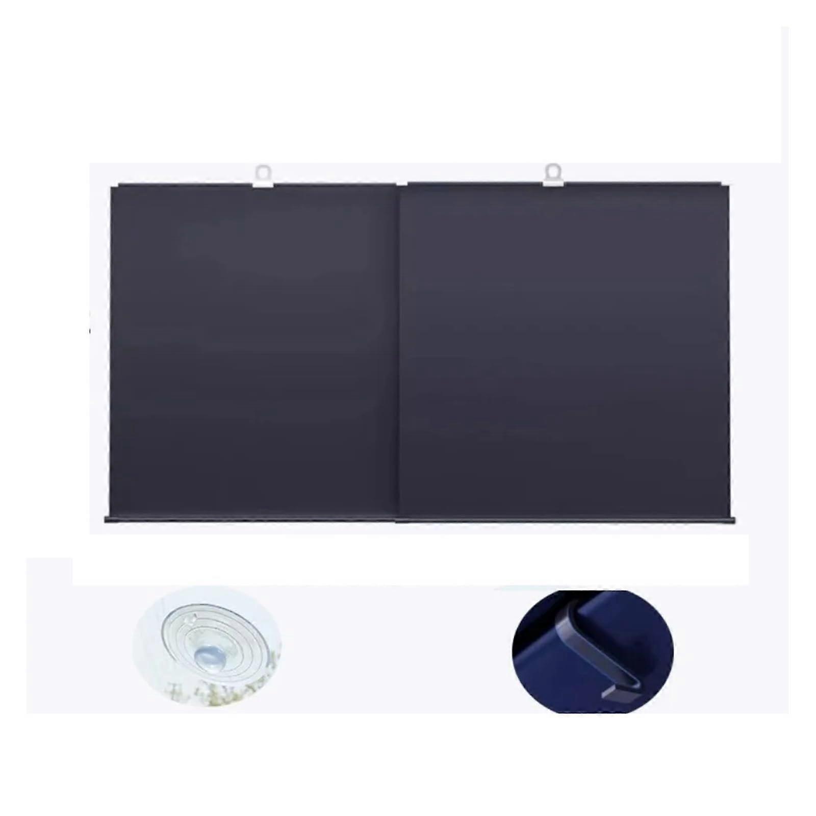 Retractable DualRod Windshield Sunshade With UV Protection, Keeps Cool, Hooks and Suction Cups - Front Windshield