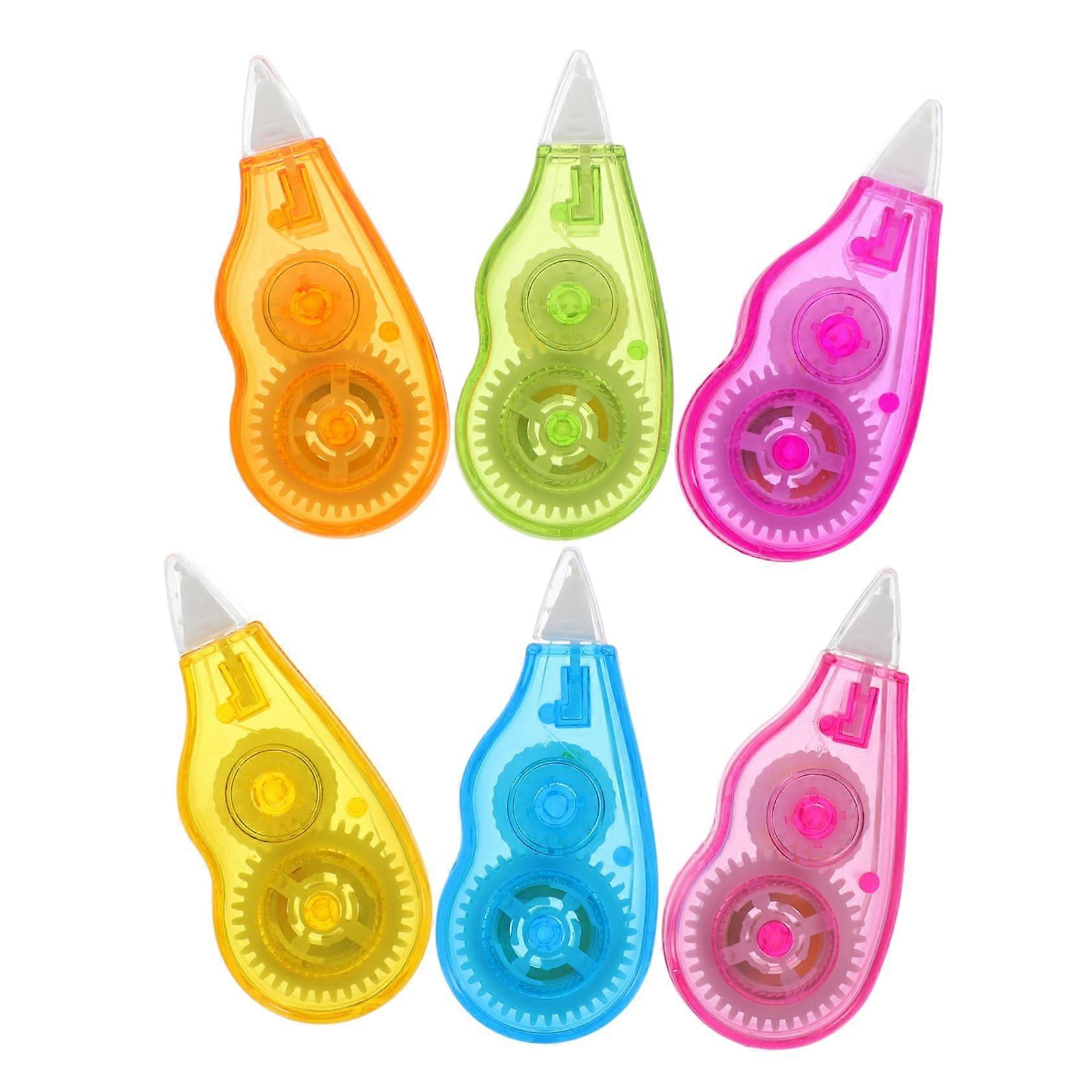 6 Pieces Correction Tape White Correction Tape for Instant Corrections for School, Office, and Home, Lightweight and Portable with Durable Materials.