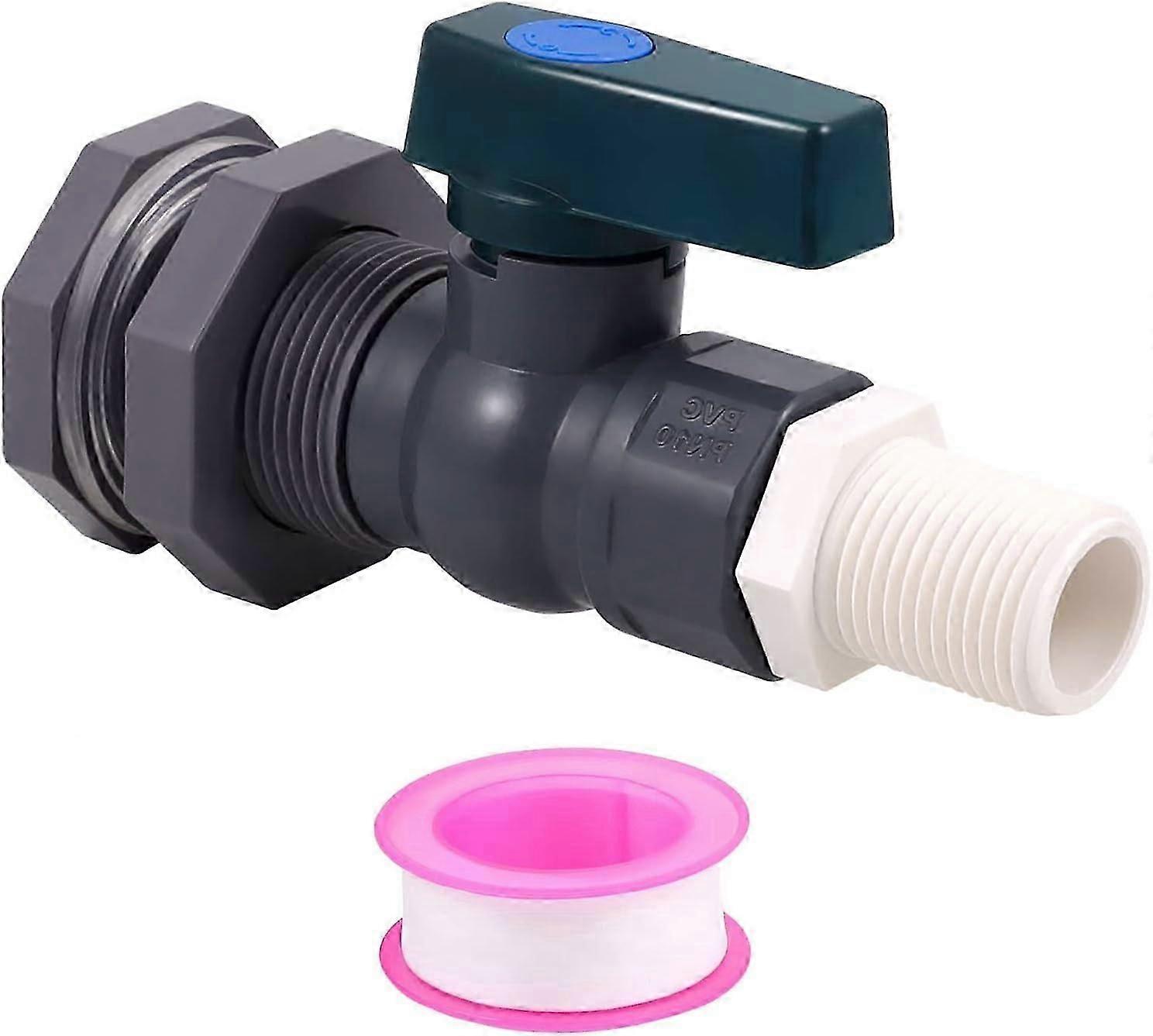Kit deviatore per rubinetto a barile di pioggia, kit rubinetto a barile di pioggia in PVC, deviatore da giardino con rubinetto a barile d'acqua da 3/4 di pollice da paratia