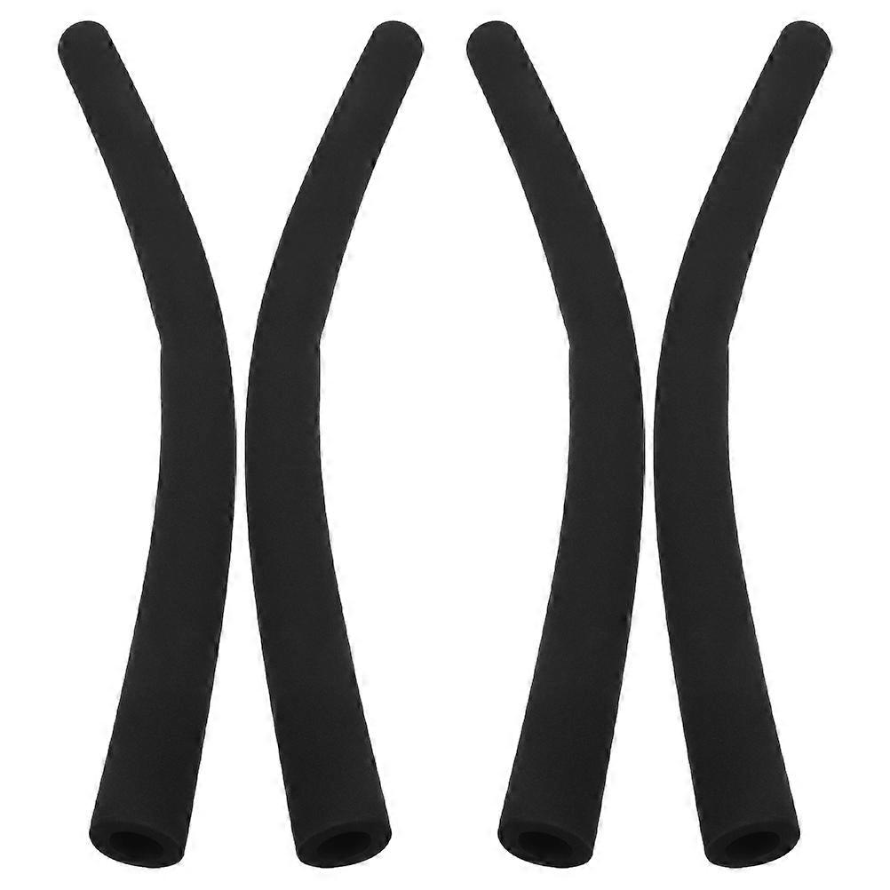 4pcs Foam Stroller Handle Covers Replacement Grips Soft Non Slip Cushions for Pushchairs, Cribs & Shopping Carts – Black Matte Protective Accessory