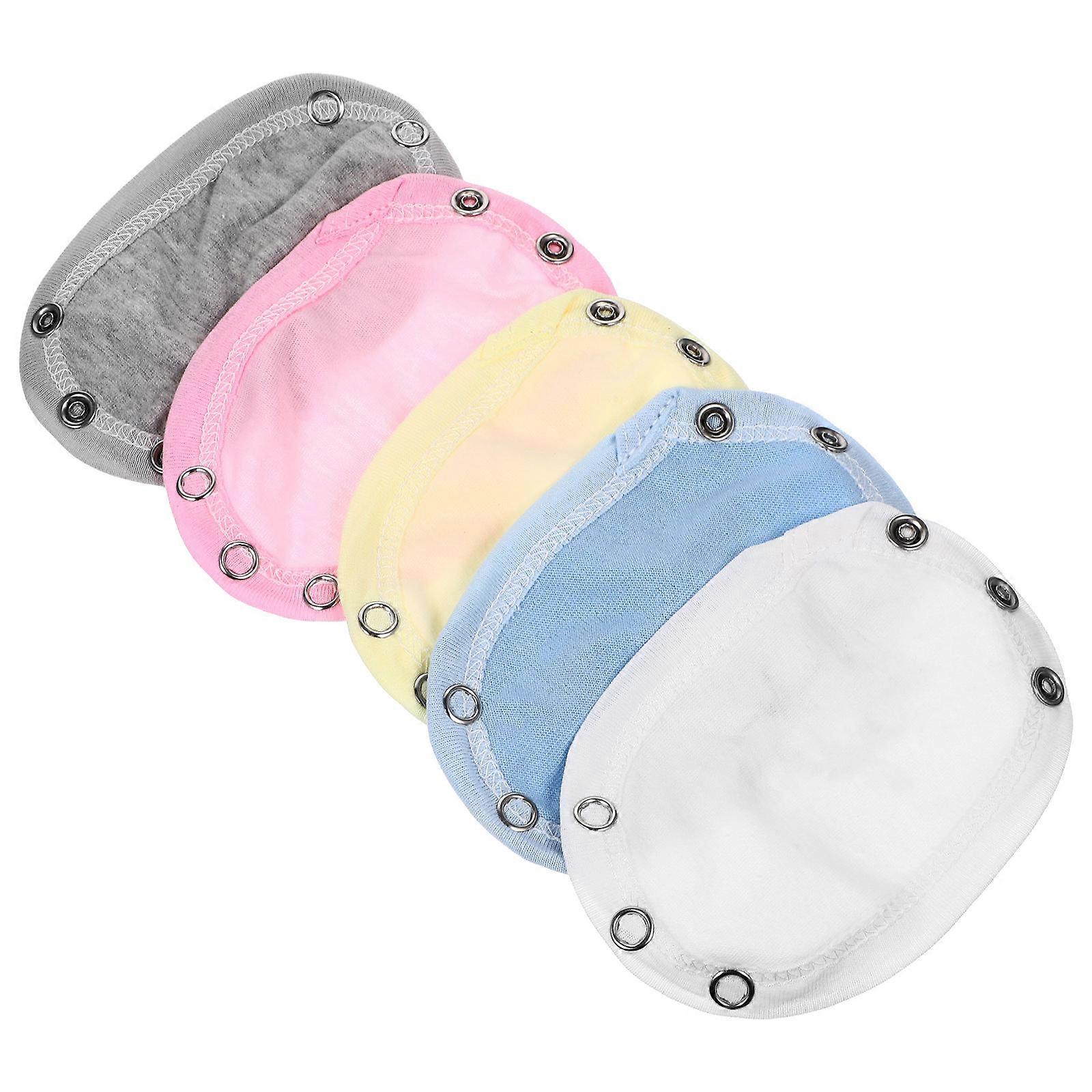 Cotton Bodysuit Extender 5 Pack, Double Warmth Snap Tool for Newborn Boys' Comfortable Romper Adjuster