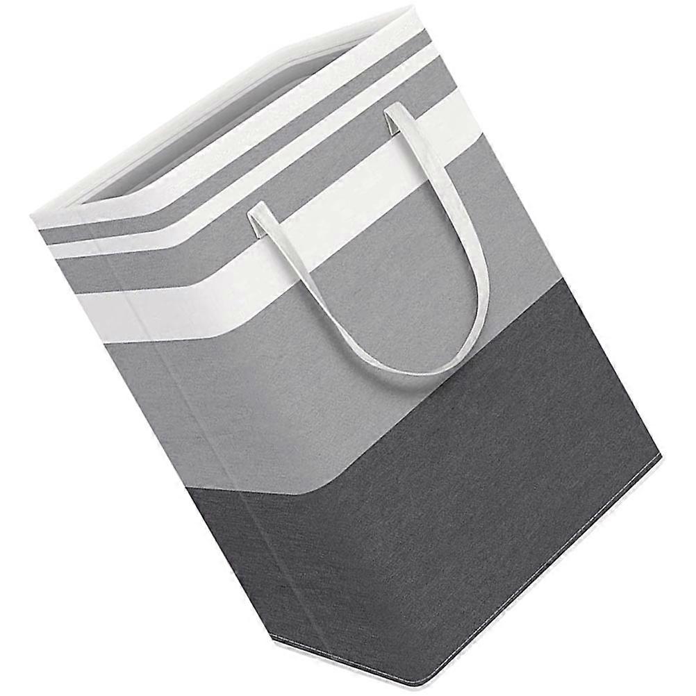 Oxford Cloth Foldable Laundry Basket Dirty Clothes Hamper Gray Sturdy Frame Design 1Pack