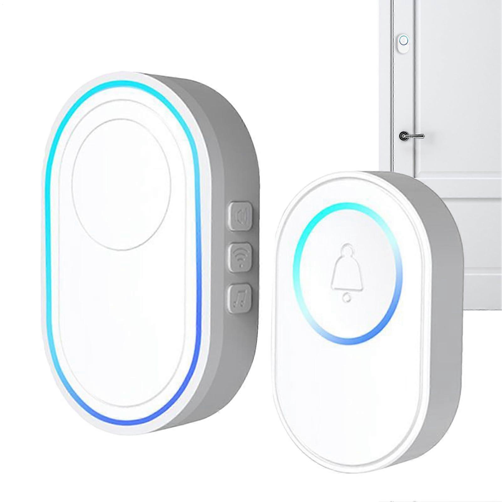 Wireless Doorbell Alarm System For Home Office Apartment Entry Notification With Multiple Ringtones