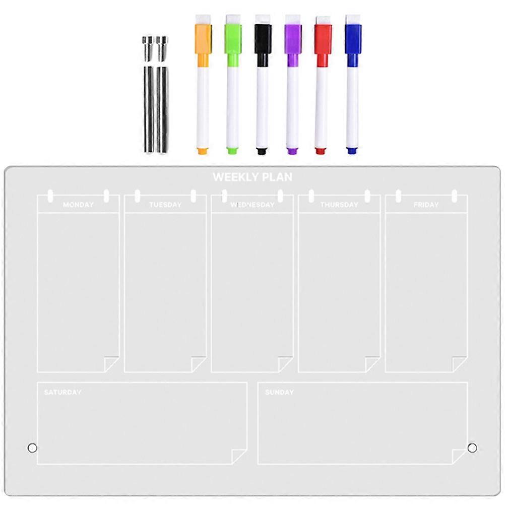 Rectangular Clear Memo Board For Children 30x20cm Acrylic Writing Board Drawing 1 Set