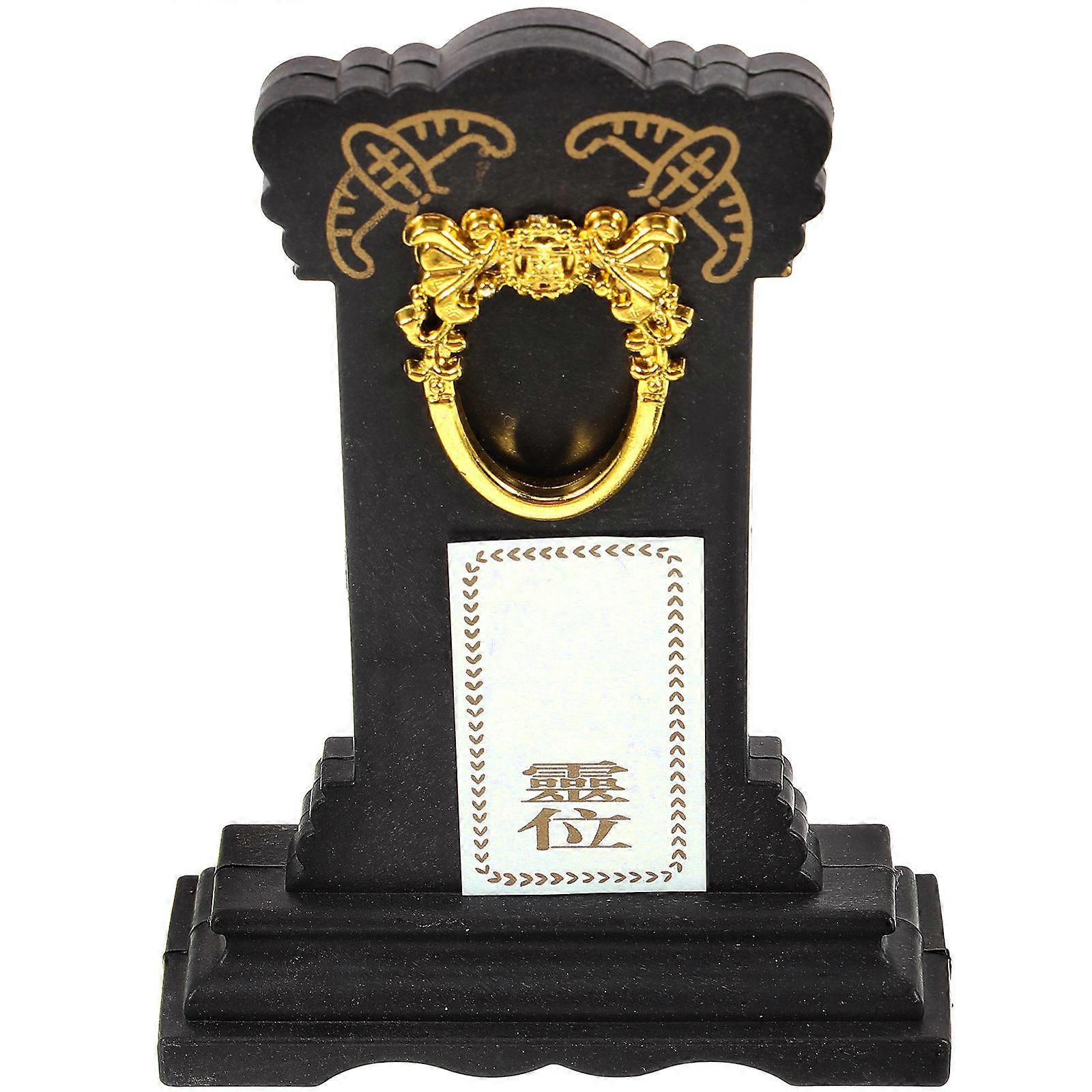 Plastic Memorial Tablet for Ancestral Worship – Lightweight Buddhist Offering Board with Fine Craftsmanship, Temple Decor for Home and Sacrificial Use