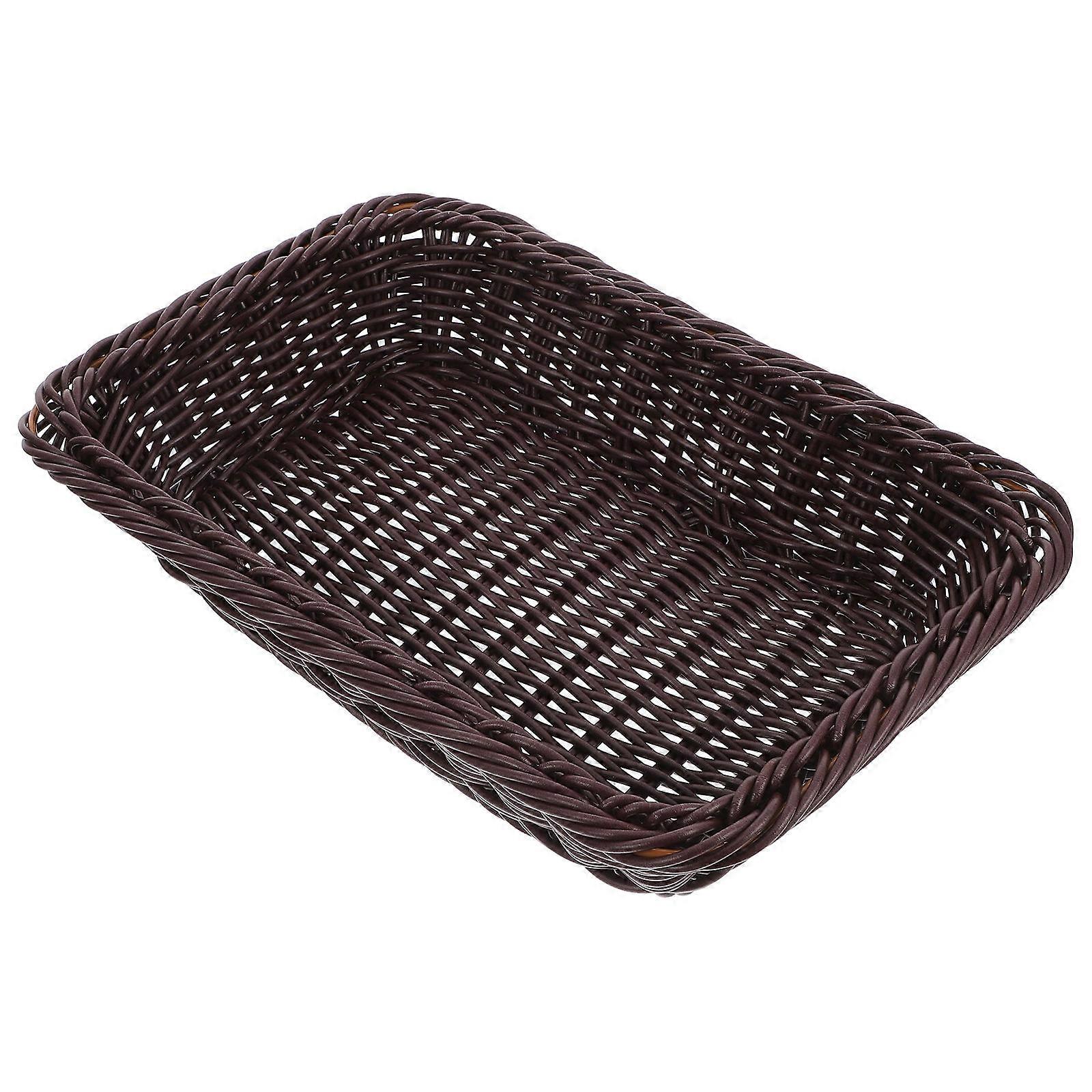 Woven Bread Basket Multi Functional Storage & Serving Basket for Kitchen or Dining Room Use