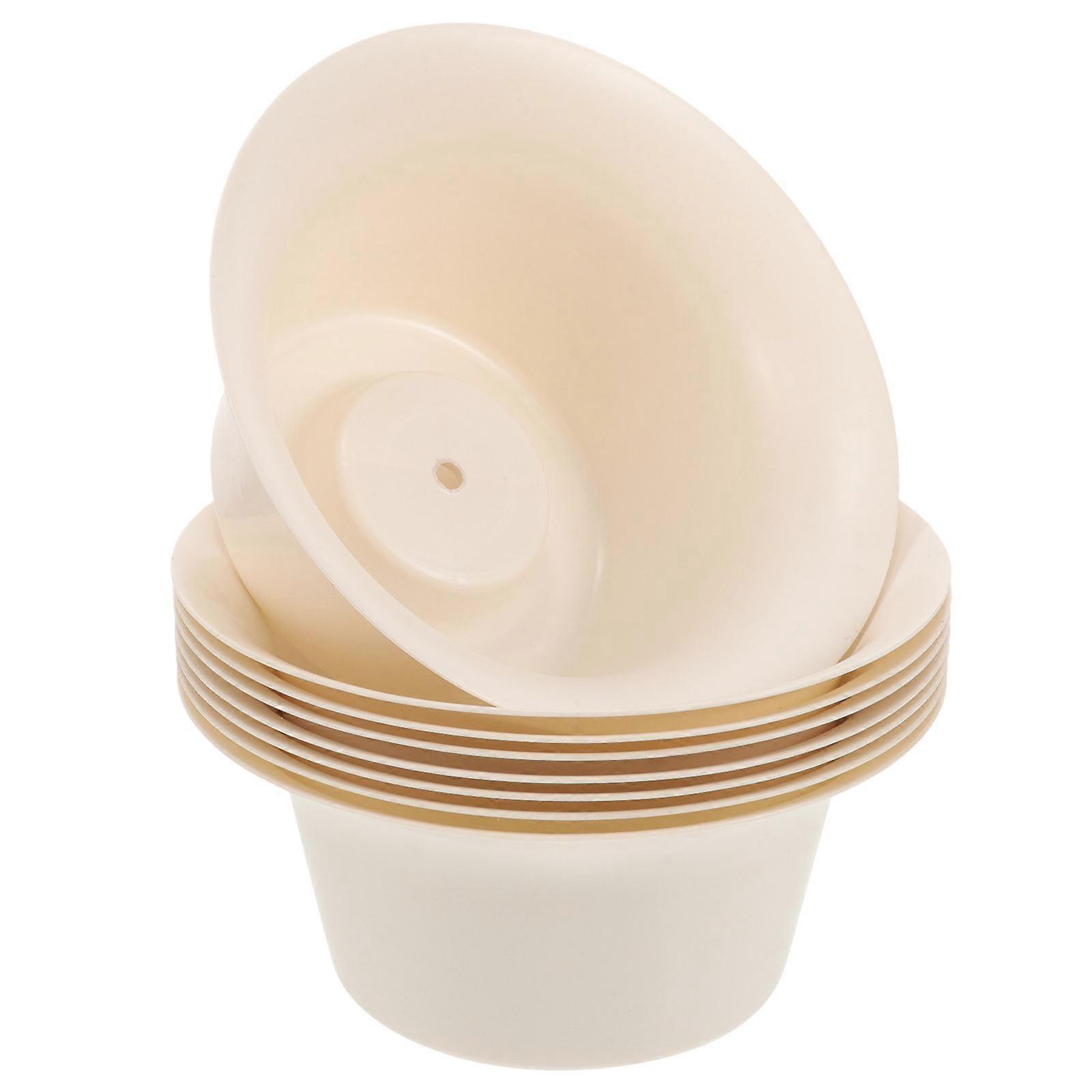 White Plastic Flower Pot for Cemetery Grave Decoration Handheld Stable and Durable 8 Pieces