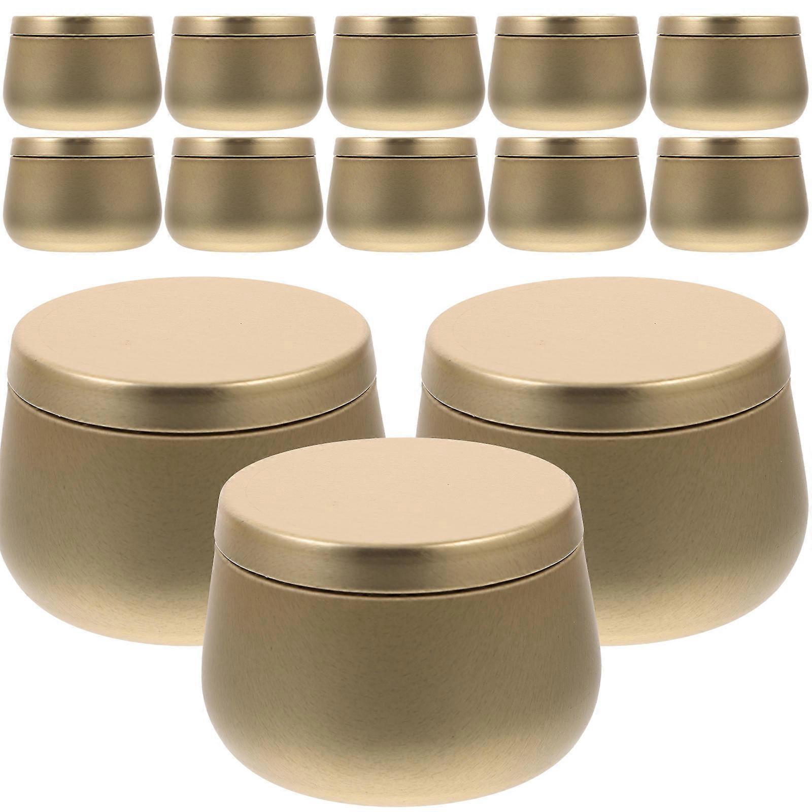 Metal Tin Box Round Tinplate Box For Office Use Candy Holder 4oz Sealed Design Freshness Preservation 24Pcs