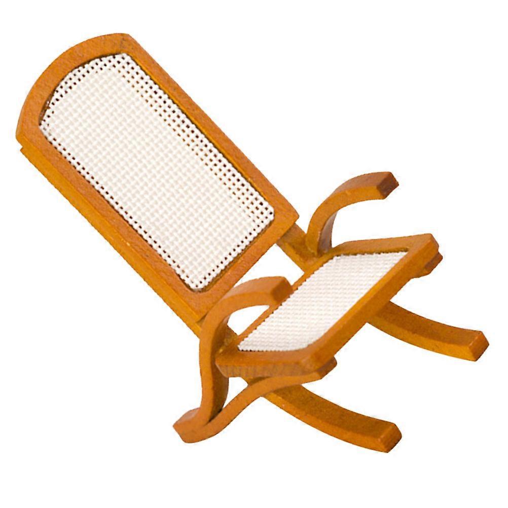 Brown Plywood Mini Chair for Decor Adorable and Durable with Smooth Surface 1 12 Scale