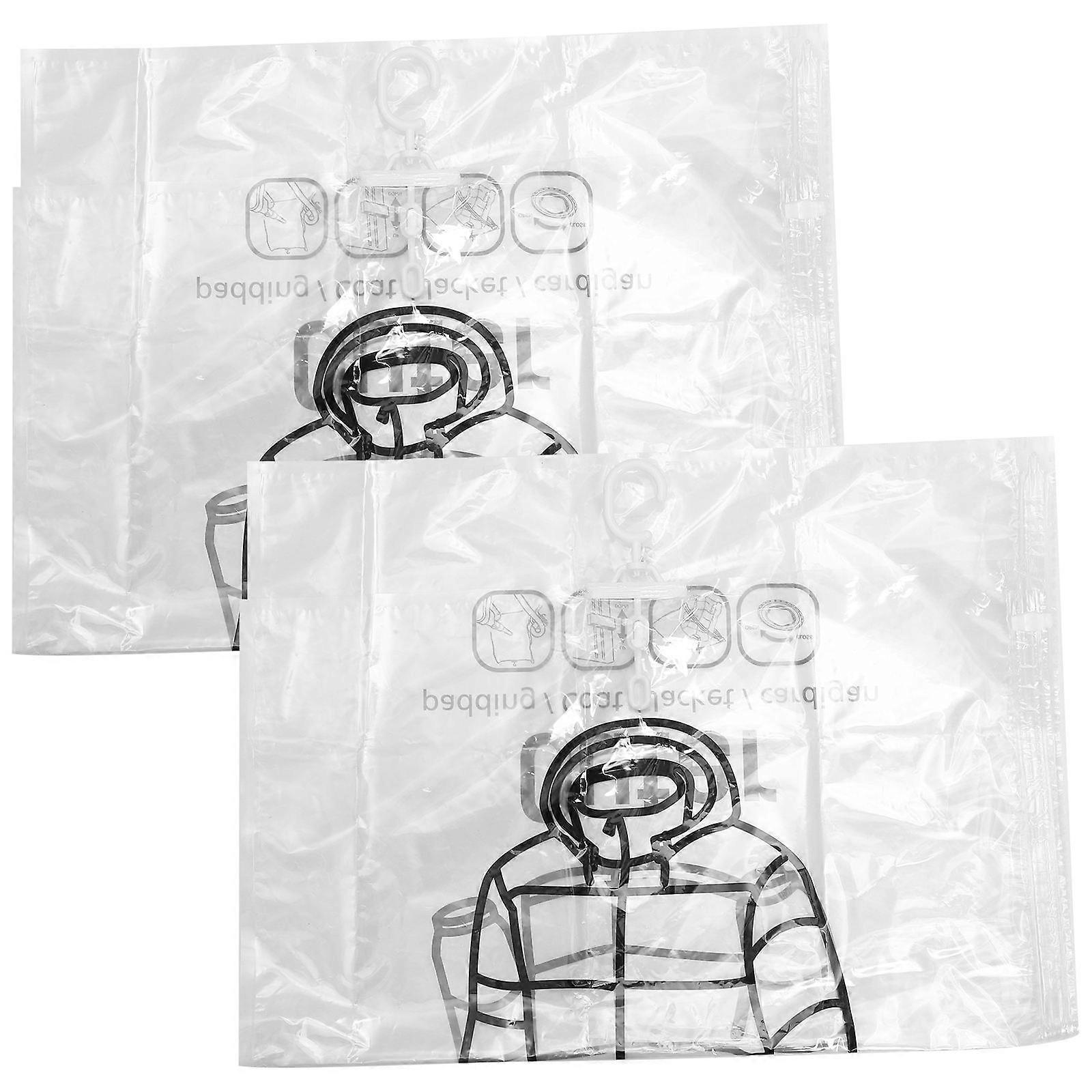 Vacuum Storage Bags for Clothes and Bedding with Compression Design PE PA Material Multi Color 2 Pieces