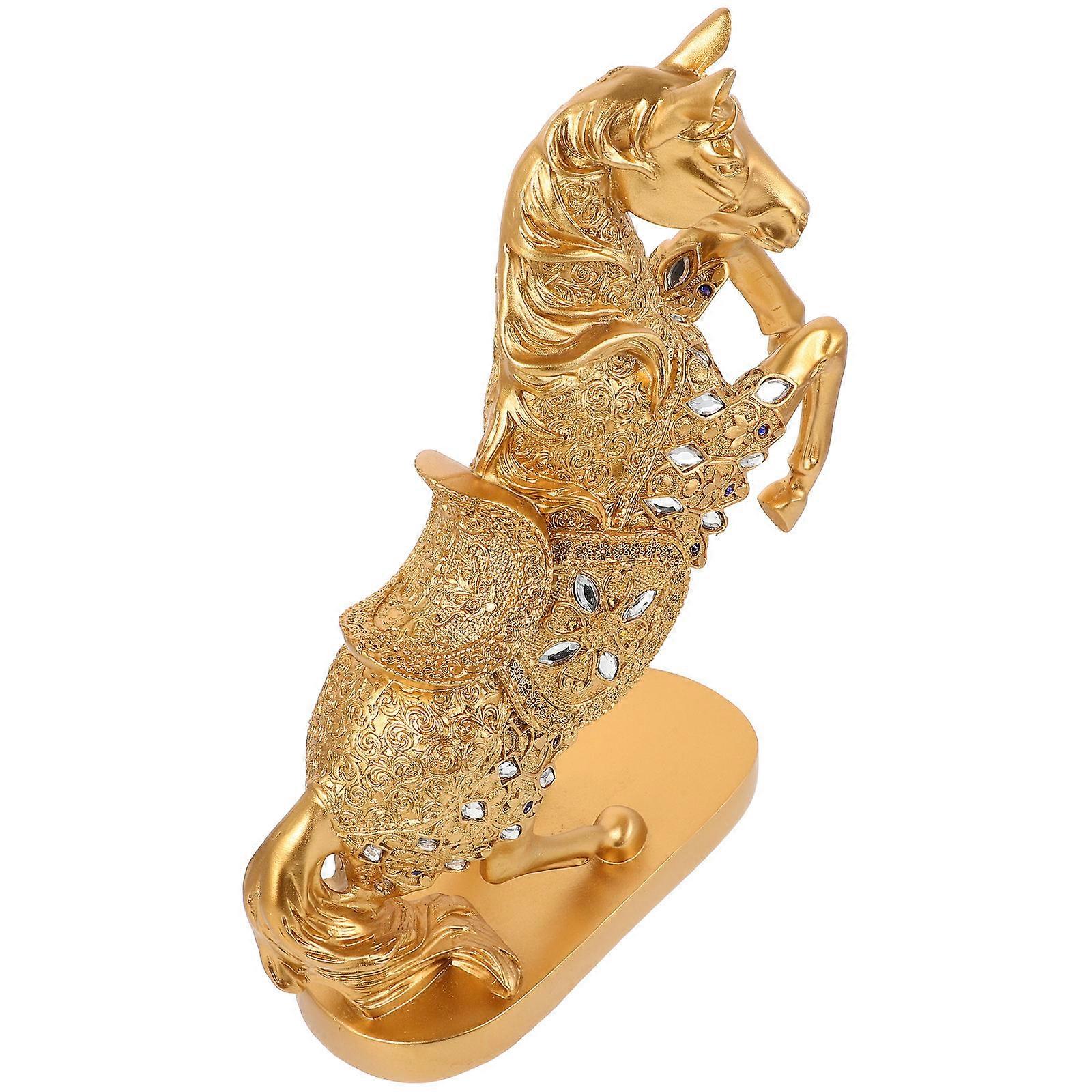 Decorative Resin Horse Sculpture for Feng Shui with Standing Pose