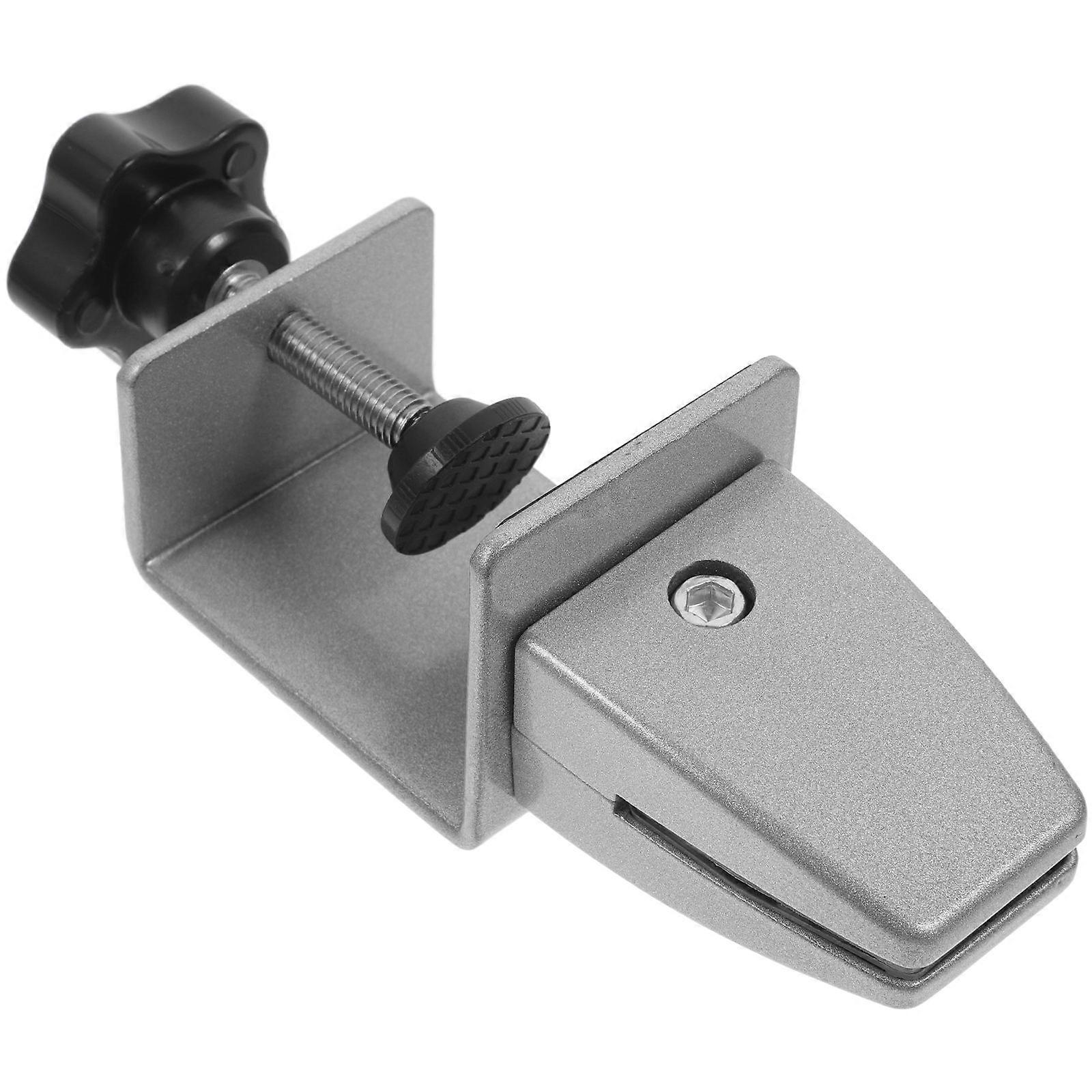 Glass Partition Clamp B-shaped Adjustable Design Aluminium Alloy Office Environment Desktop Space Separation 1Pack