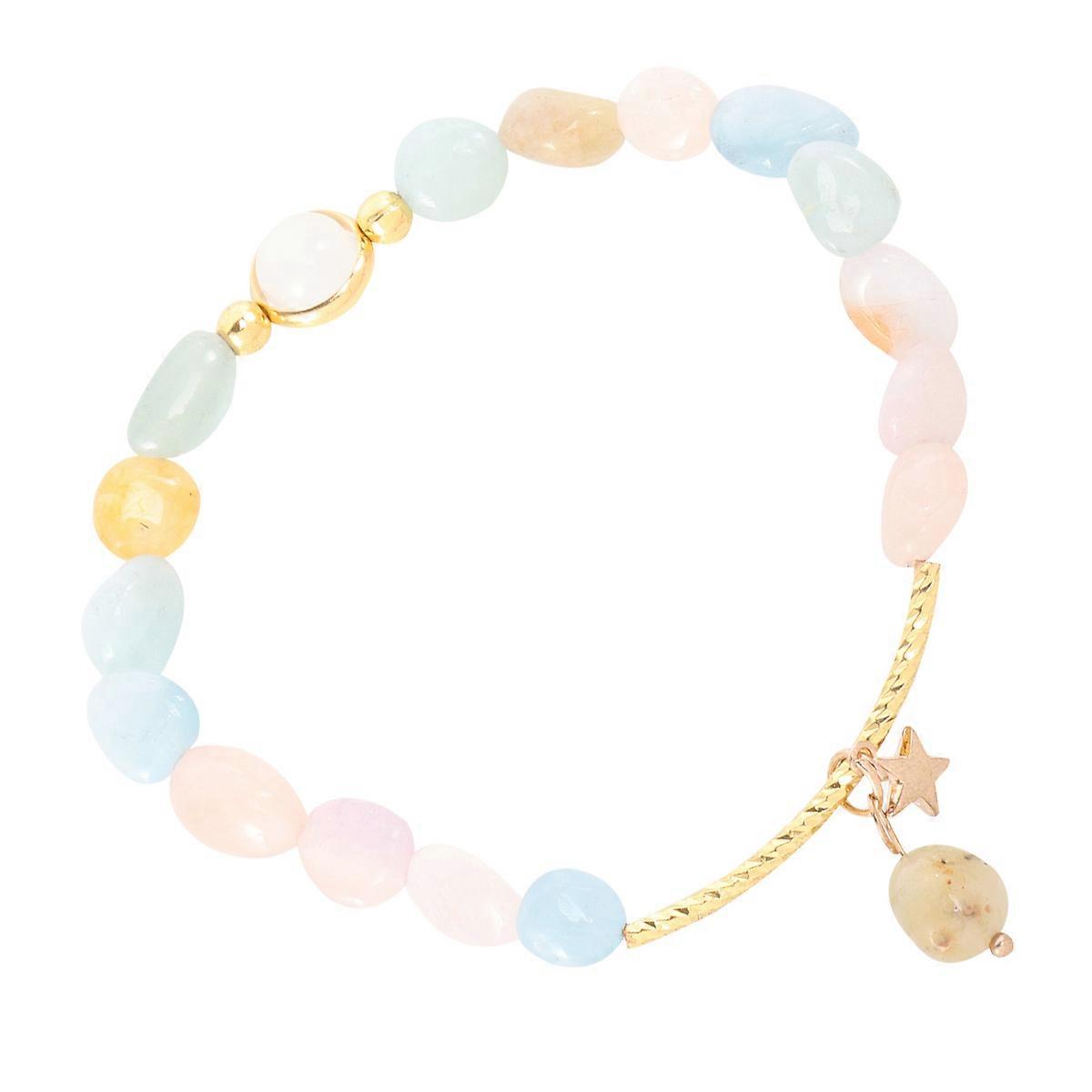Fashion Crystal Hand Chain with Star Moon Beads for Decor Multi Color Fits Most Clothes Size 7 5 inch