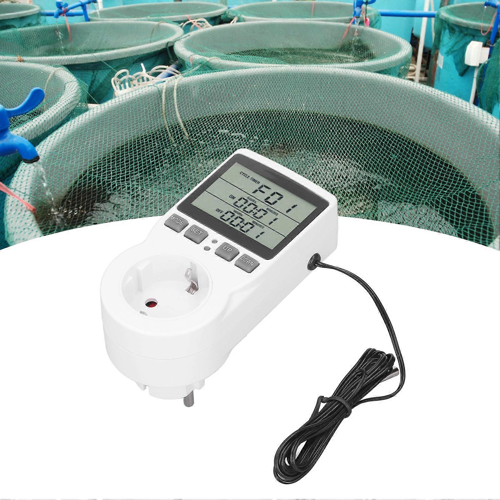 Temperature Control Socket LCD Display ABS Housing Electronic Thermostat Controller  50 60Hz