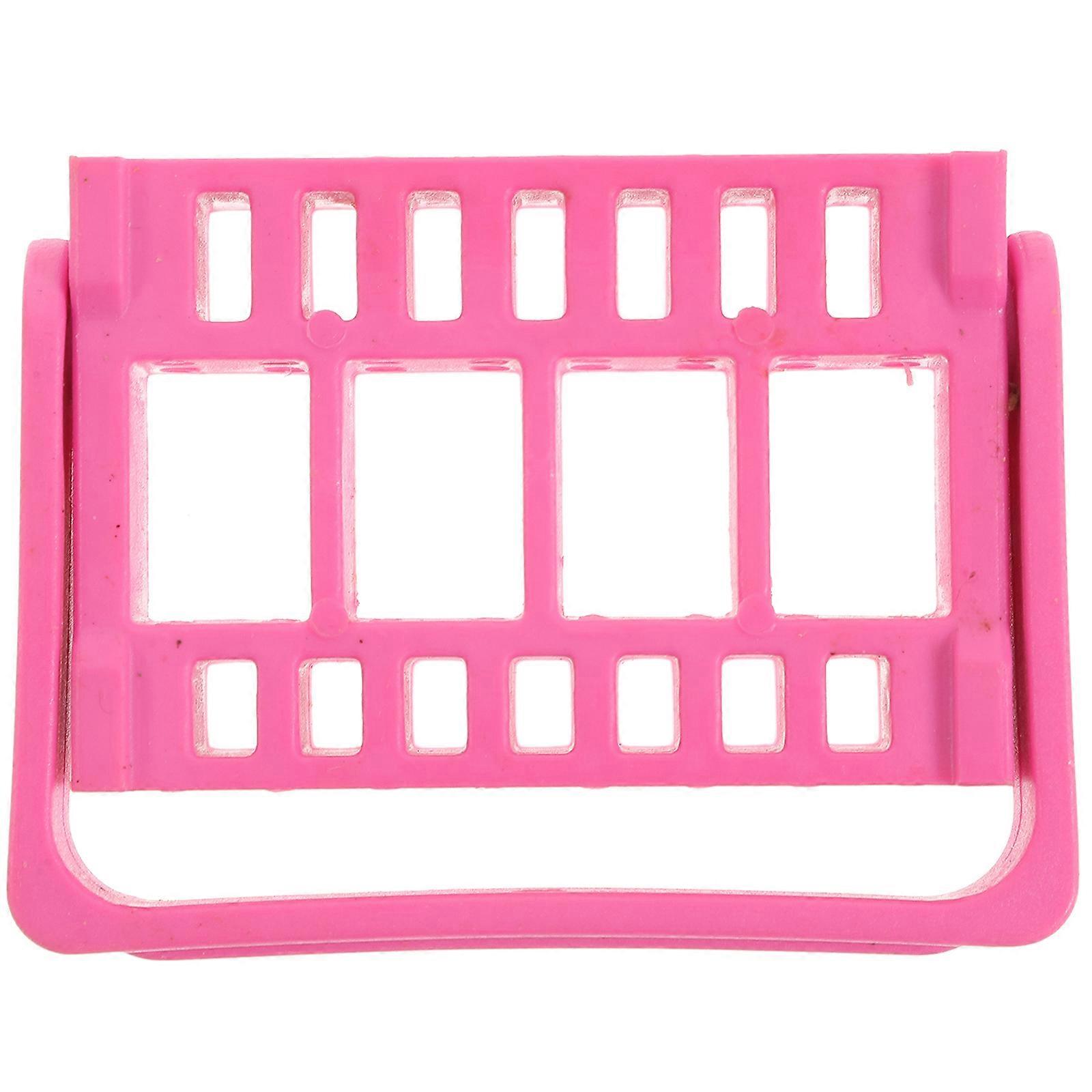 مسمار الثقب لقم حامل حالة 16 ثقوب المحمولة مانيكير أداة تخزين للنساء الاستخدام المنزلي الوردي 1 قطعة