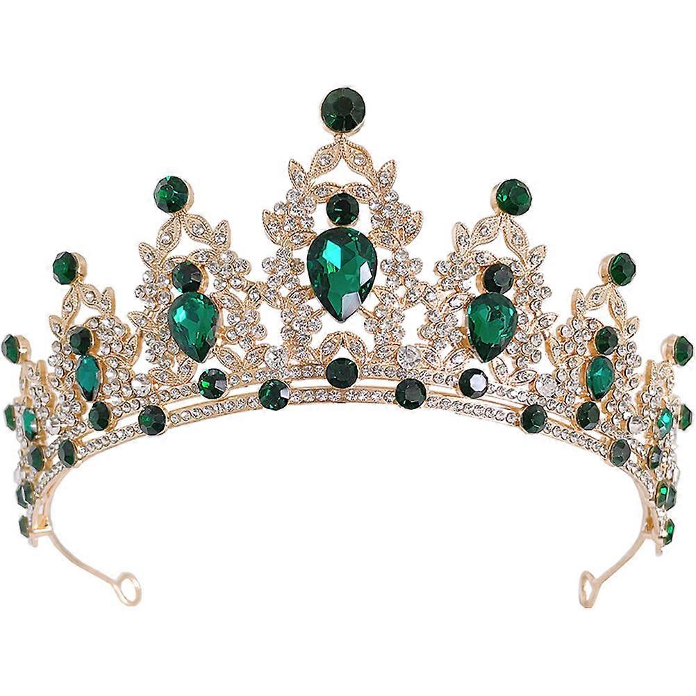 Bridal Headpiece With Crown Shape Suitable For Weddings Birthdays And Photography Events 1Pcs