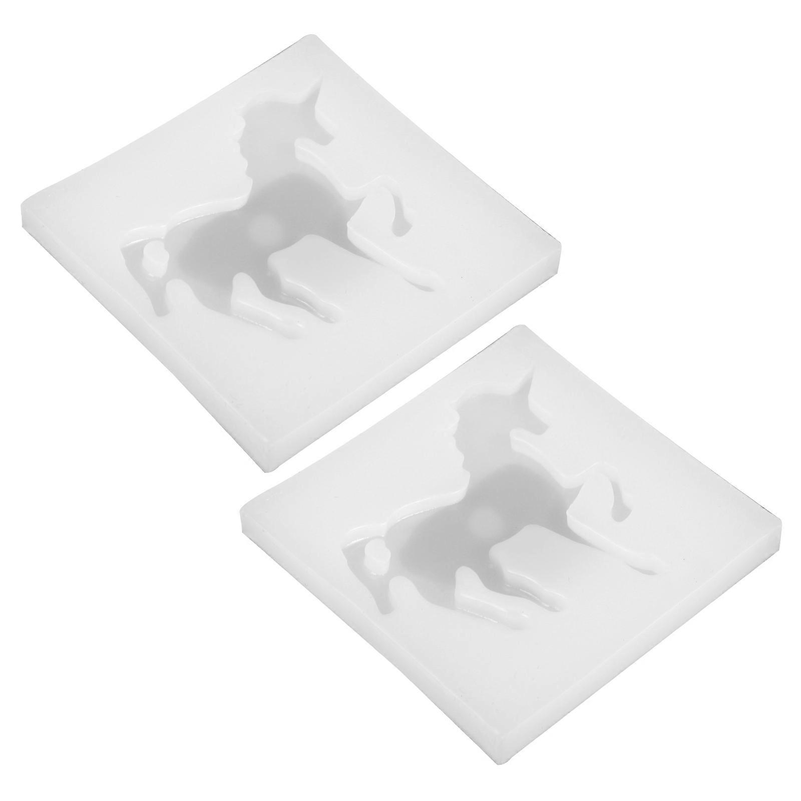 2Pcs Of Flying Horse Silicone Molds Designed For Craft Projects And Resin Casting Ideal For Craft Enthusiasts In White