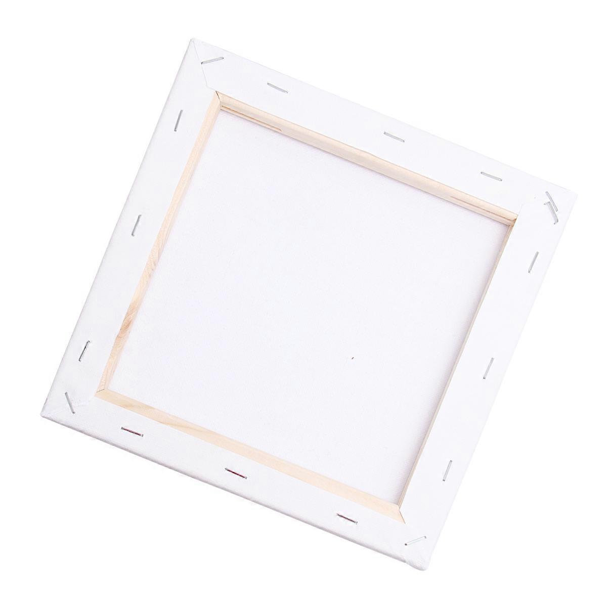 Wood Picture Frame in Square Shape for Decor White Cotton Canvas Panels Suitable for All Media 20X20CM