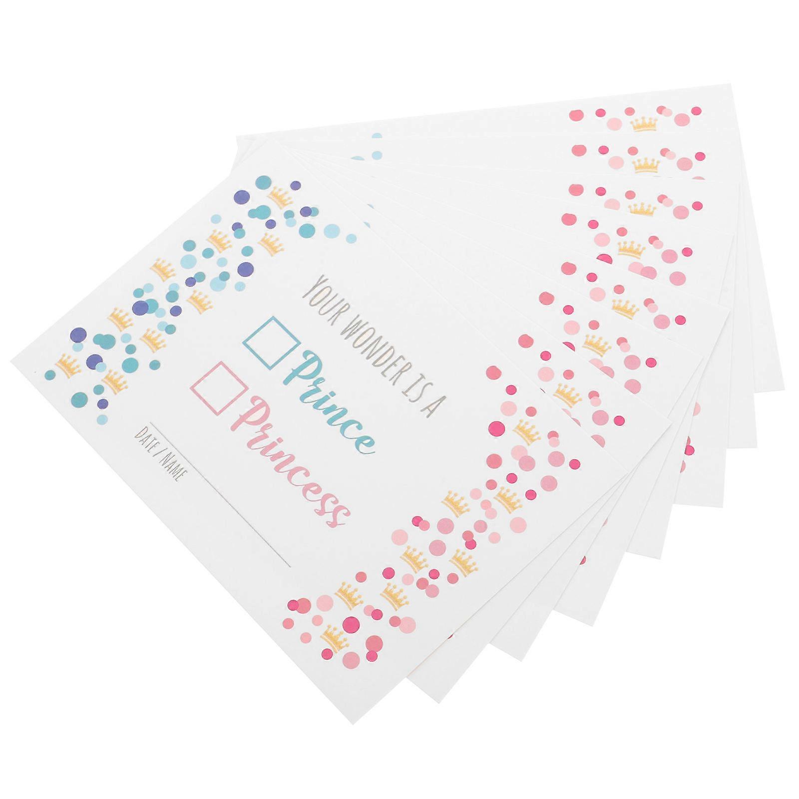 Baby Shower Greeting Cards Made of Paper with Cartoon Design for Gifts Assorted Color 10pcs