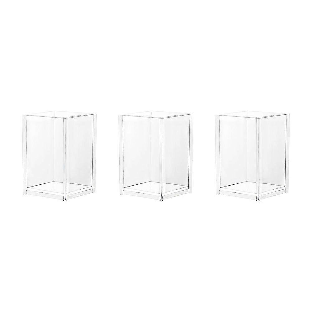 Multifunctional Pen Holder 4Pcs Acrylic Storage Organizer Desktop Decor Simple Design Suitable For School Use