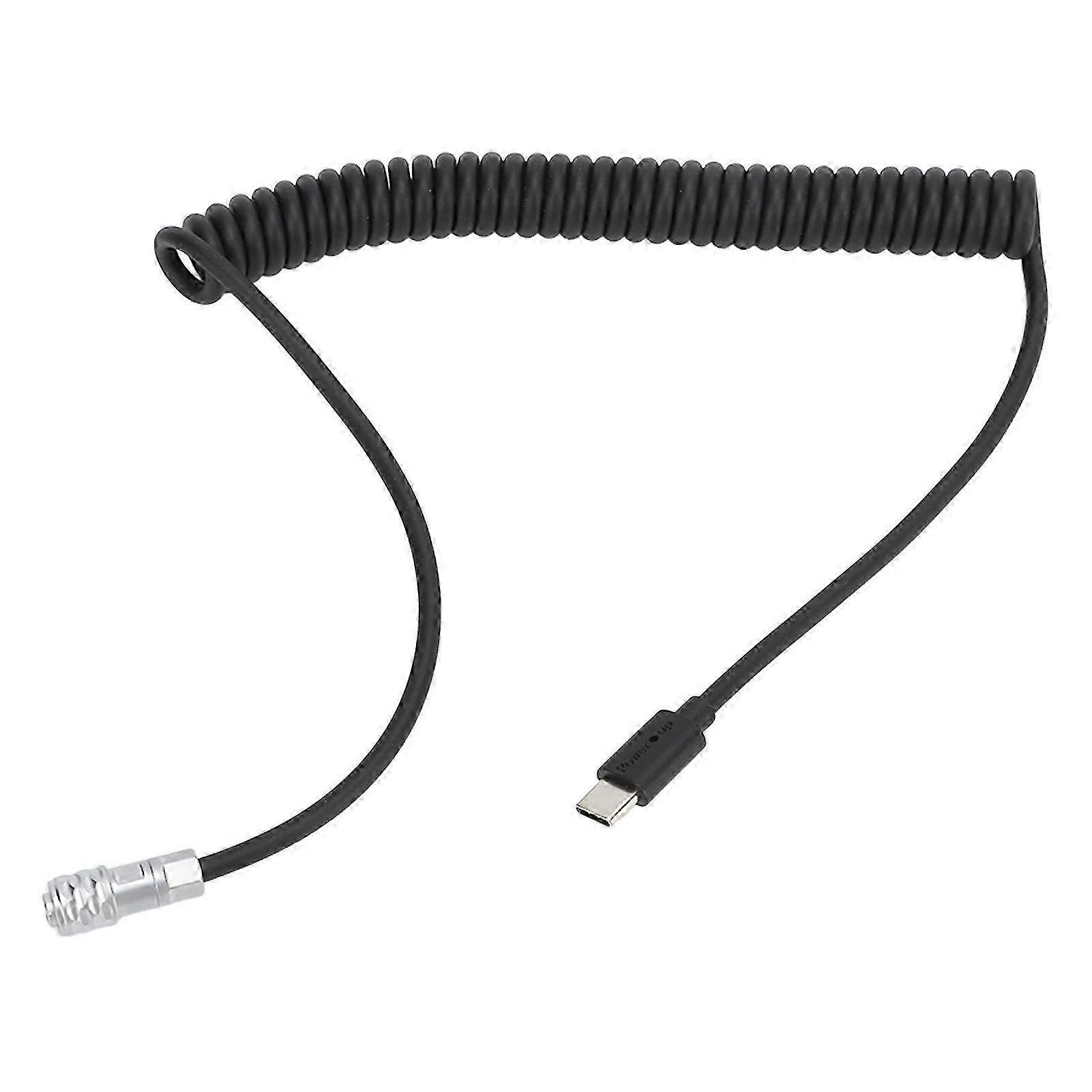 Professional Coiled USB Type C Power Cable for BMPCC4K & BMPCC6K - Trigger Cable with Indicator Light for Enhanced Connectivity