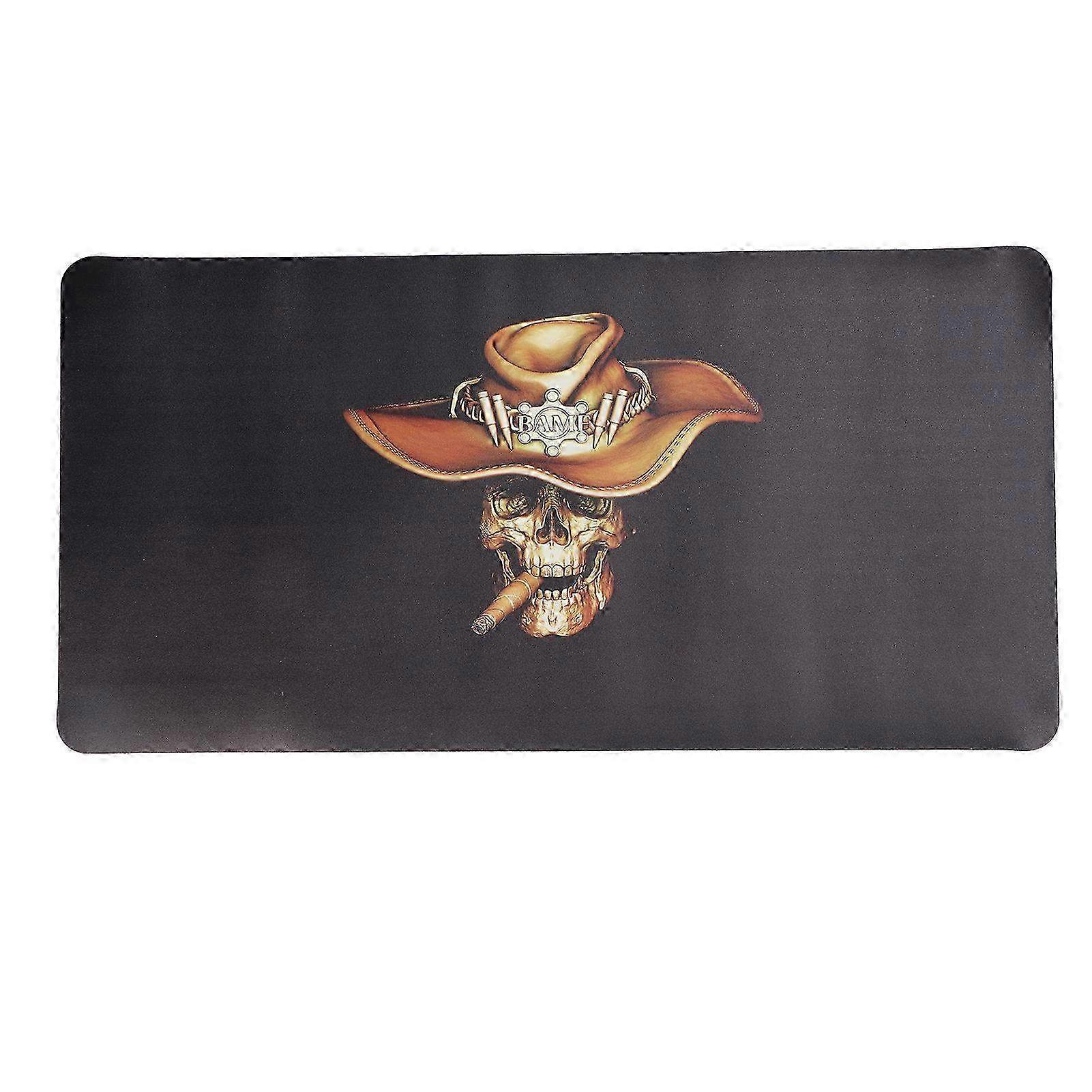 Large Decorative Mouse Pad with Pirate Skull Pattern - Computer Keyboard Desk Protector Mat for Gaming & Office Use