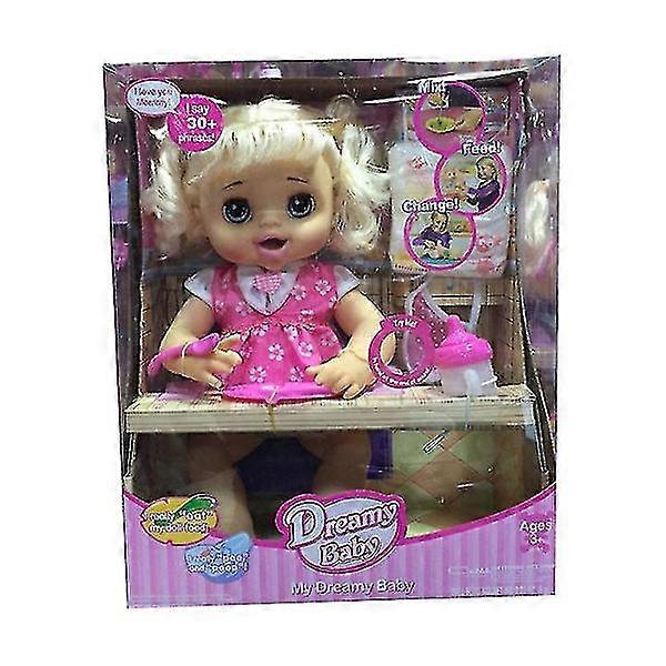 [Nouveau] Figurines de simulation de 40 cm pouvant parler, manger, boire de l'eau, du lait, faire pipi et caca
