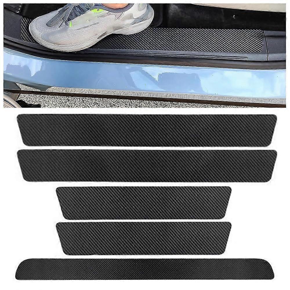 Car Door Sill Protection Stickers Pack of 5 for Peugeot Rifter, Durable Entry Protection Decals, Car Step Plate Accessories