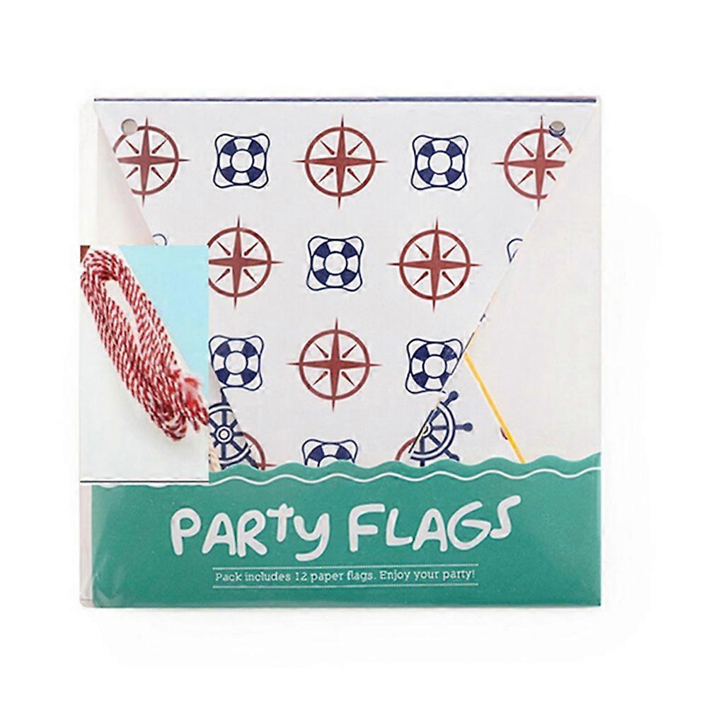 Nautical Inspired Garland Banner for DIY Celebrations, With Extended String
