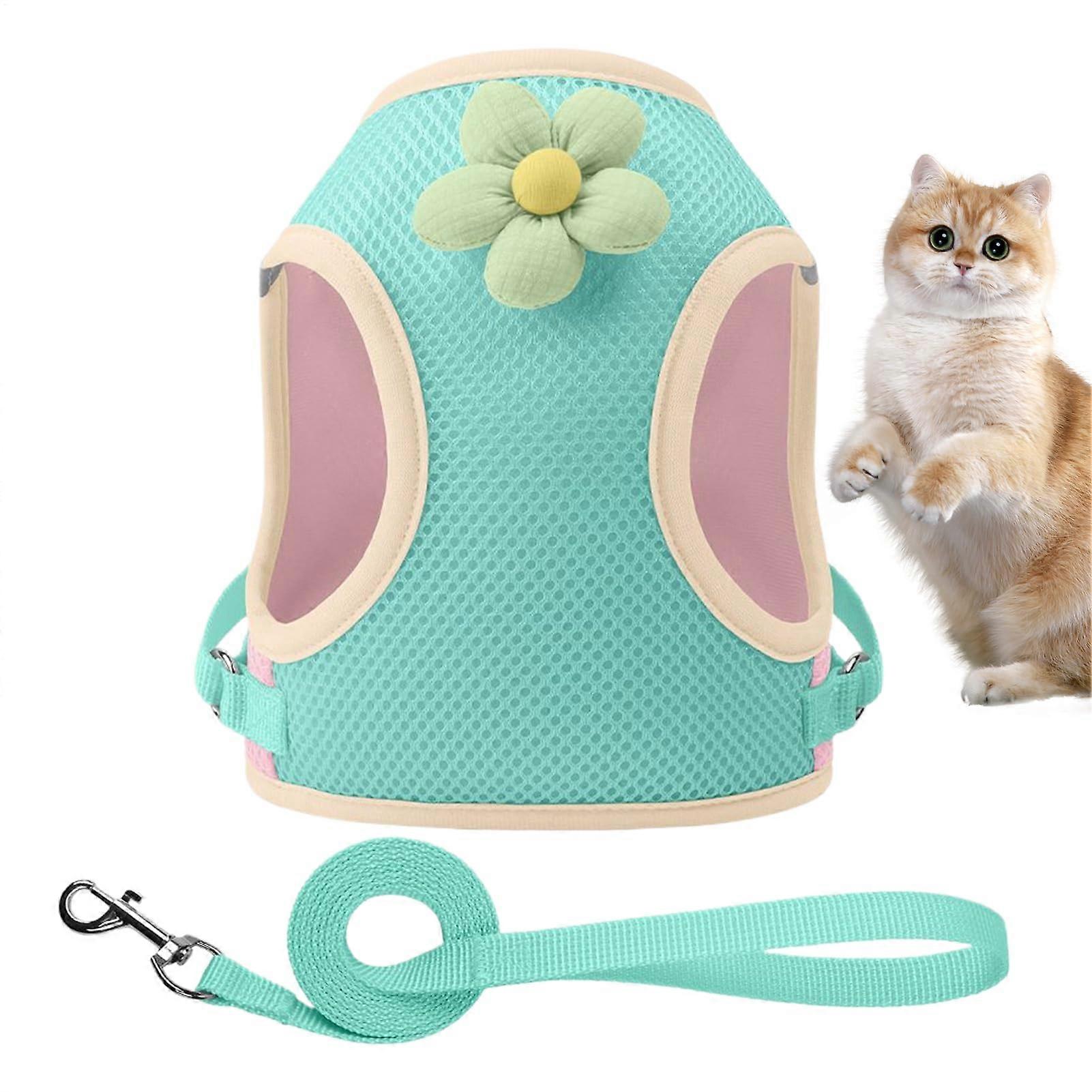 Dog harness for walks, reflective kitten harness Breathable, cute design