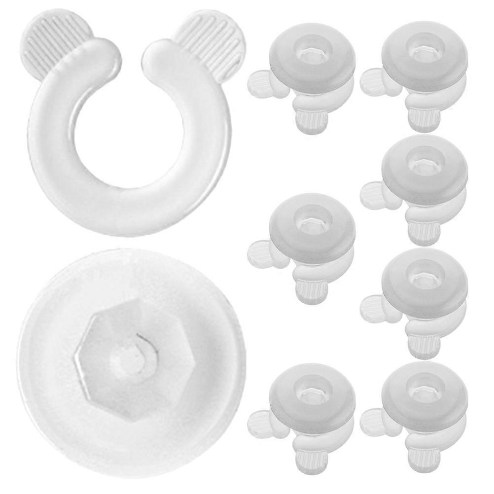 Plastic Comforter Grippers 8 Pairs Perfect For Bedroom Organization Bed Sheet Corner Fasteners In White For Strong Non-Slip Functionality