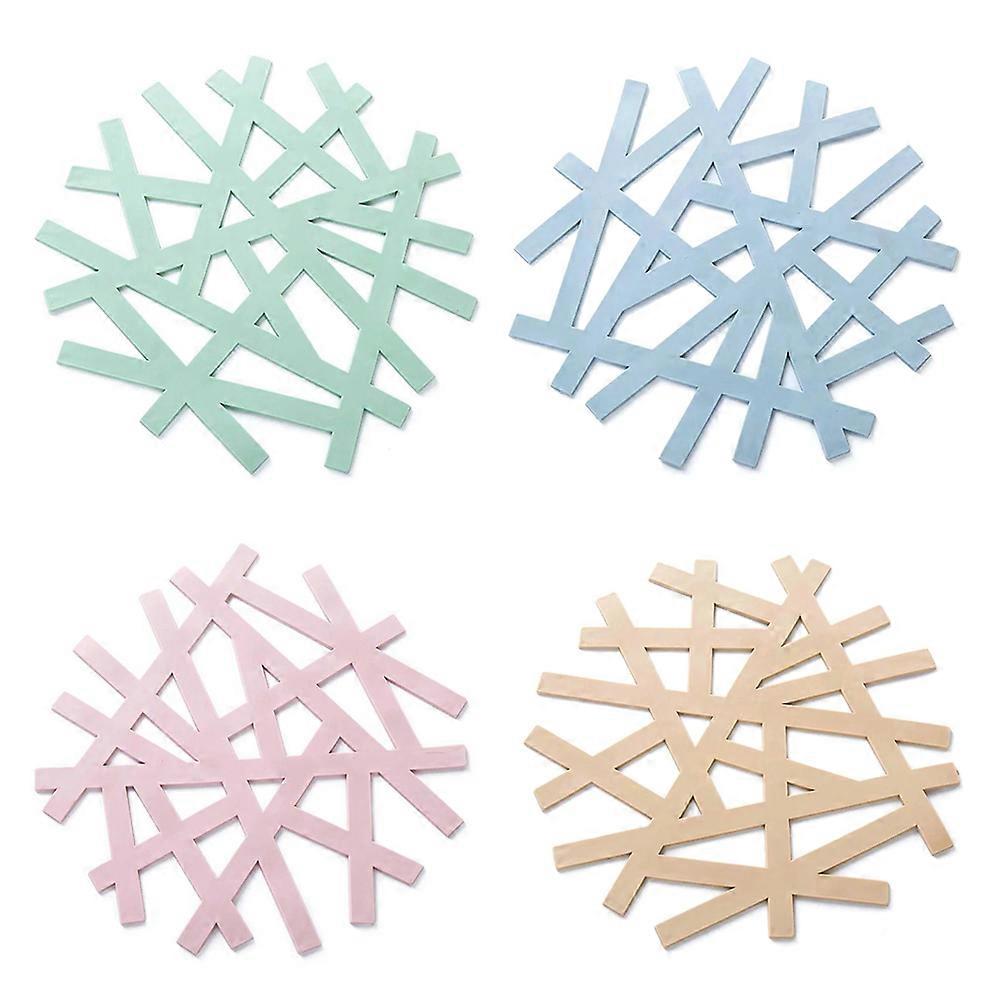 4PCS Heat Resistant Mats Bird Nest Shape Kitchenware Assorted Color Flexible Protect Kitchen Surface