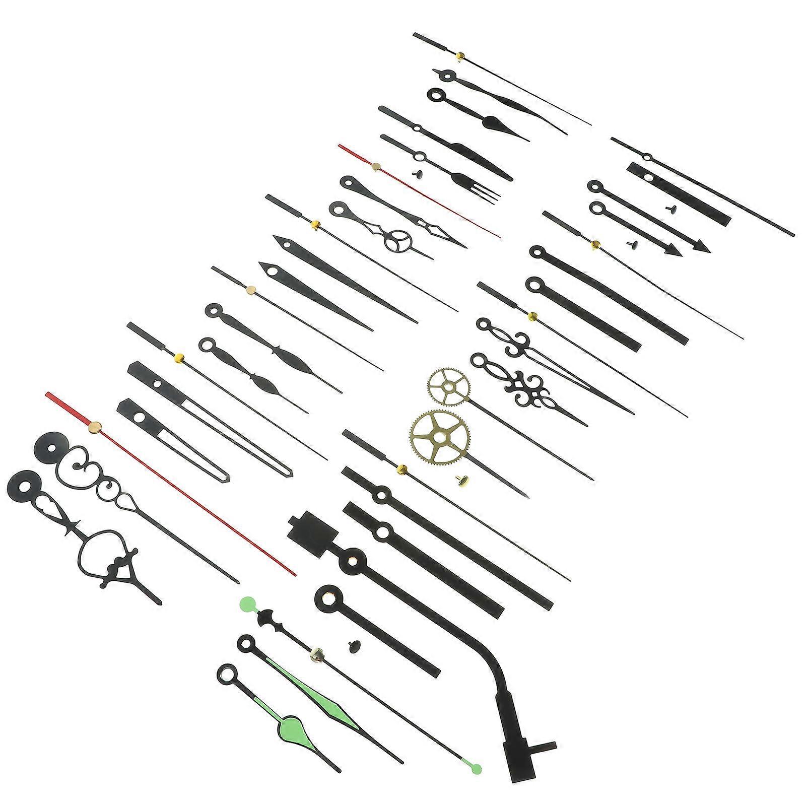 15 Sets Assorted Color DIY Clock Hands Replacement Kit for Wall Clock Repair Plastic Material