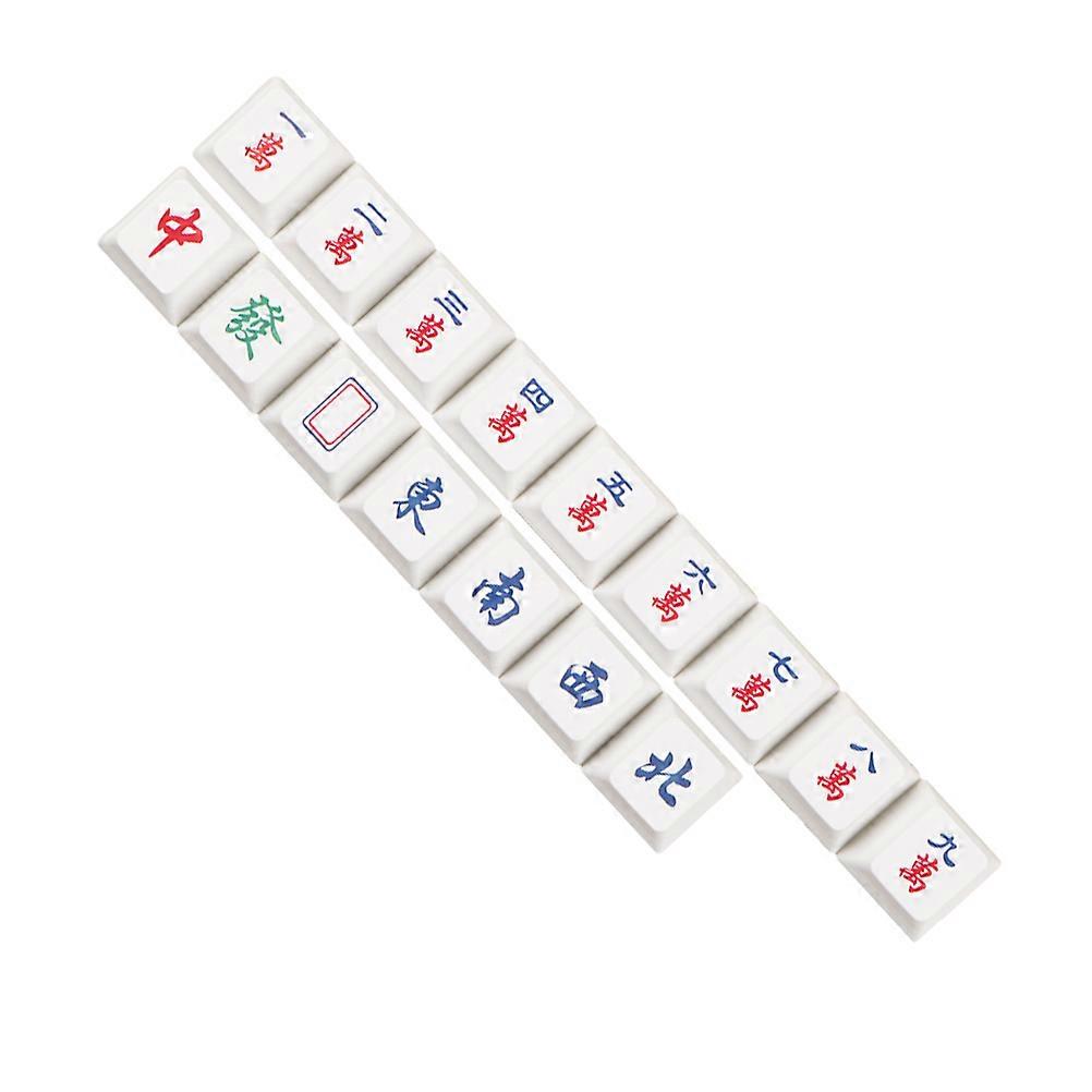 Custom Replacement Key Caps For Mechanical Keyboard Gamers 16 Pcs White R4 Profile Comfortable Use