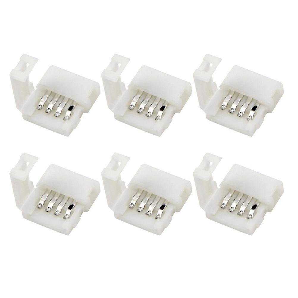 10pcs Rgb Pin Led Strip Connector Clips Solderless Adapter For Strip Connections For Wide Smd Rgb Lighting