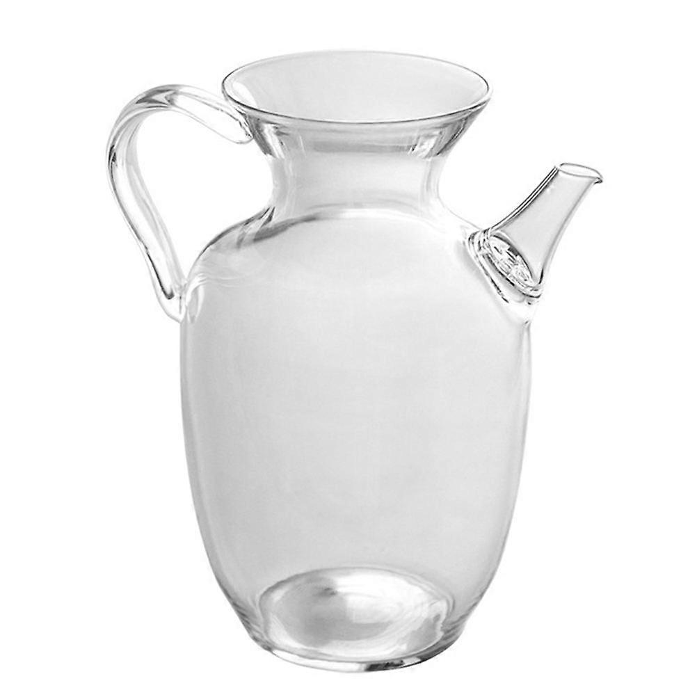 Thicken Glass Teapot 1Pc Ergonomic Handle Glass Tea Dispenser For Business Owners 5.1X3.9X3.1in Safe Liquid Storage