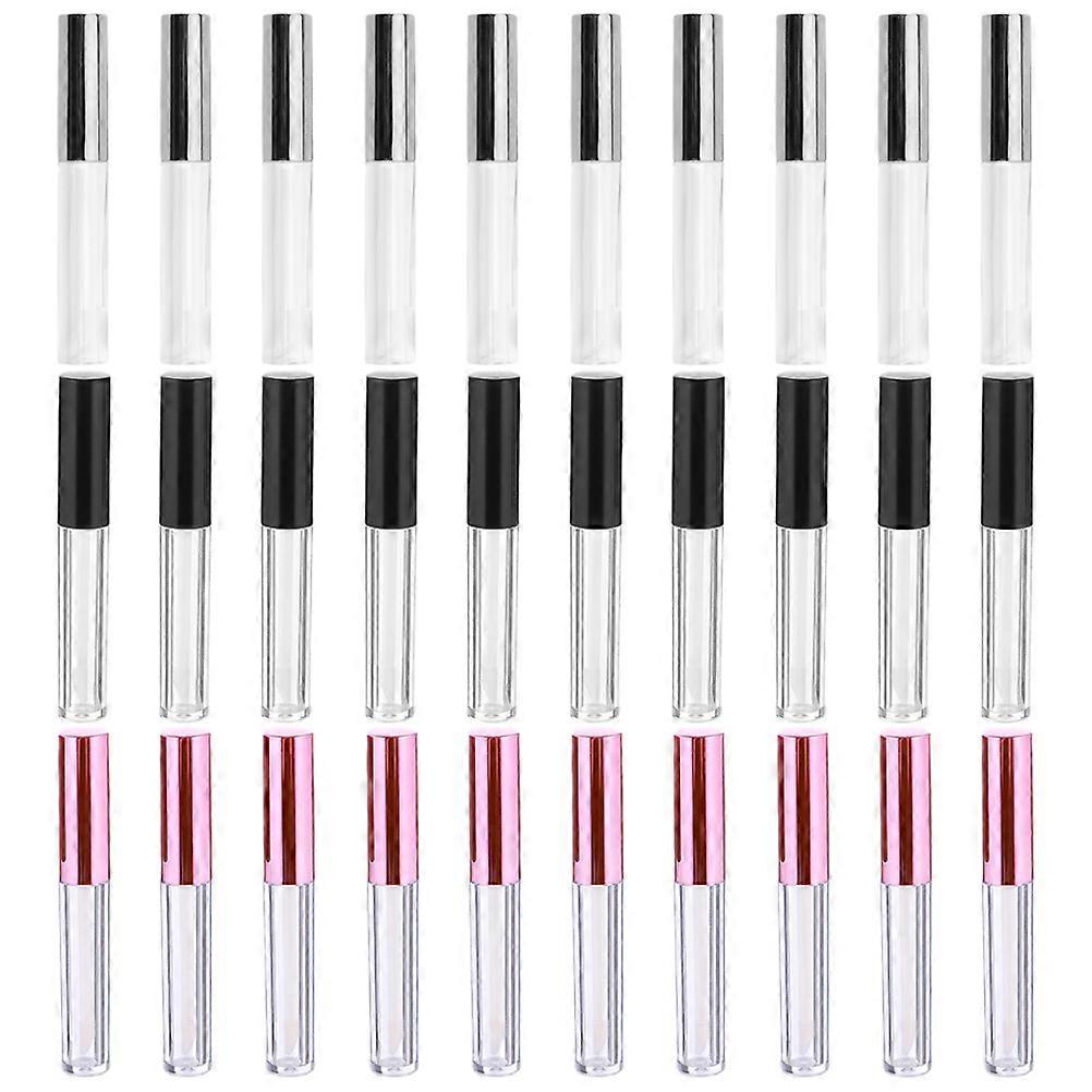 30pcs Refillable Lip Gloss Tubes Empty Containers for DIY Storage Use Assorted Color Plastic