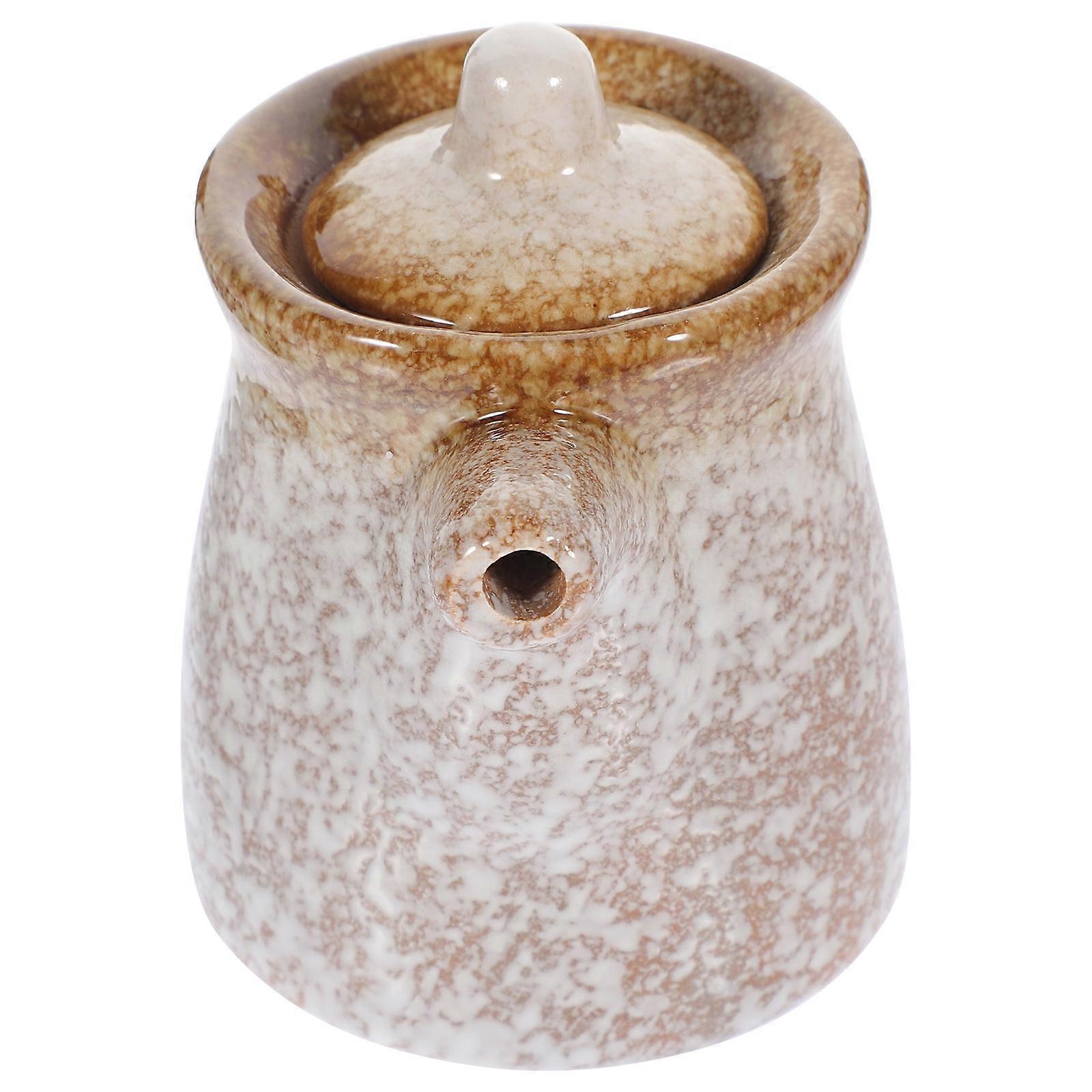 Soy Sauce Jar Ceramic Vintage Japanese Sauce Dispenser for Storage