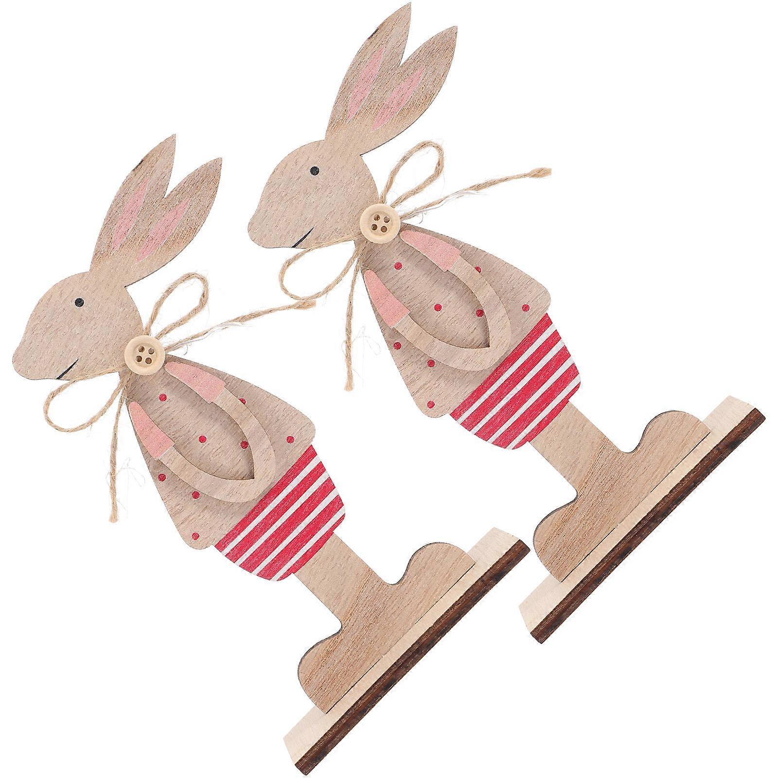 Rustic Bunny Table Decor For Wedding Event Indoor Outdoor Multi Color 2Set