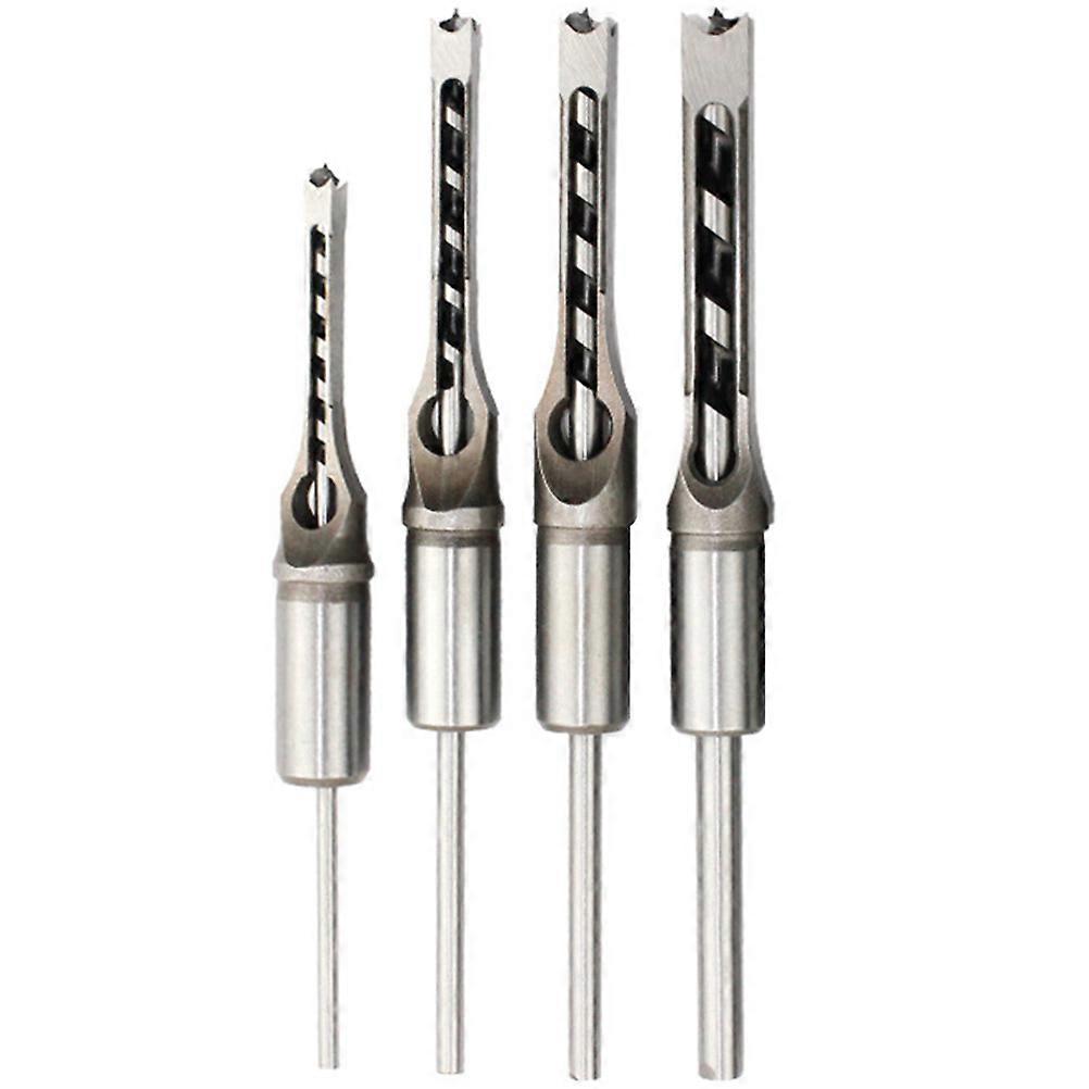Mortice Drill Bit Set for Woodworking Made of Alloy Steel with Ushaped Groove Design 4pcs