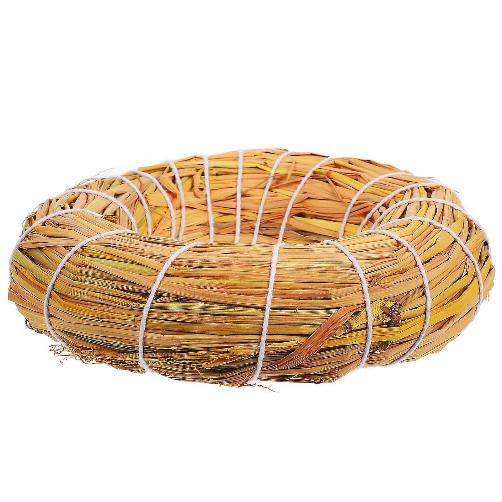 Straw Wreath Base for Crafts Perfect for DIY Holiday Decorations Beige Color 20x20 cm