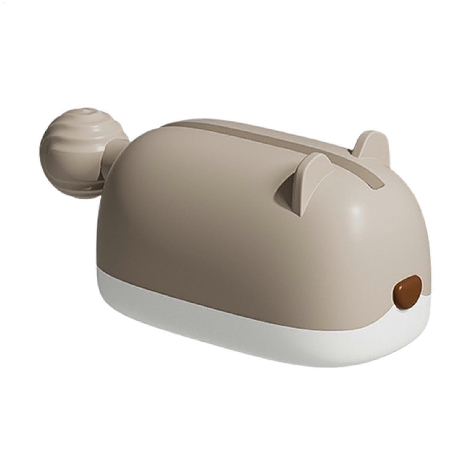 Toothpaste Squeezer with Wheels, Manual Tube Roller Dispenser, Easy-to-Use Toothpaste Tube Extractor, Dark Coffee Color