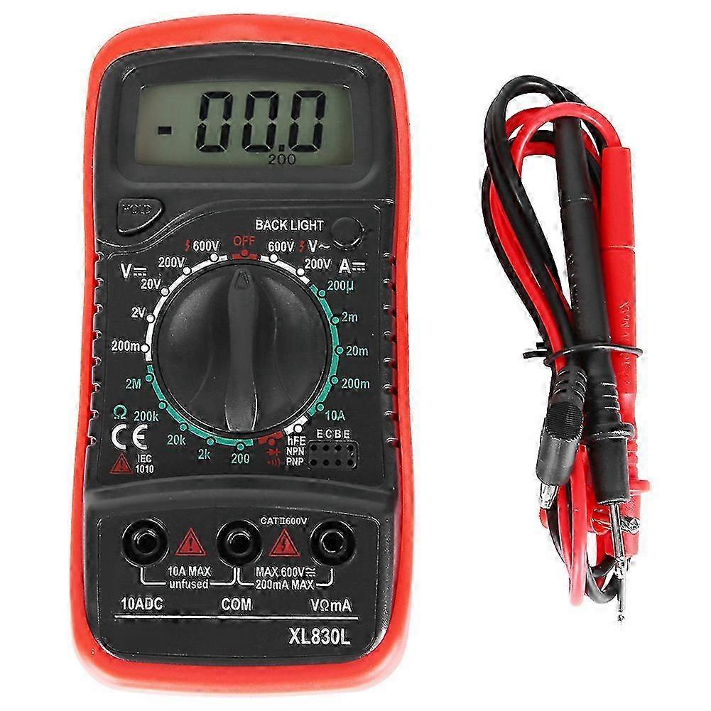 XL830L Handheld LCD Digital Multimeter Voltmeter Ammeter Ohmmeter Current Voltage TesterXL830L Red 2025