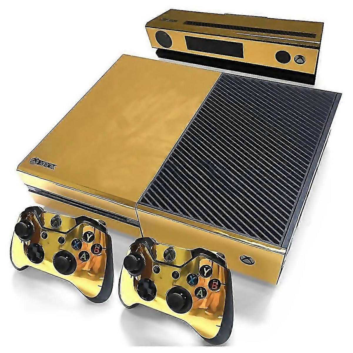 For glossy skin sticker for one console controller kinect decal vinyl Gold