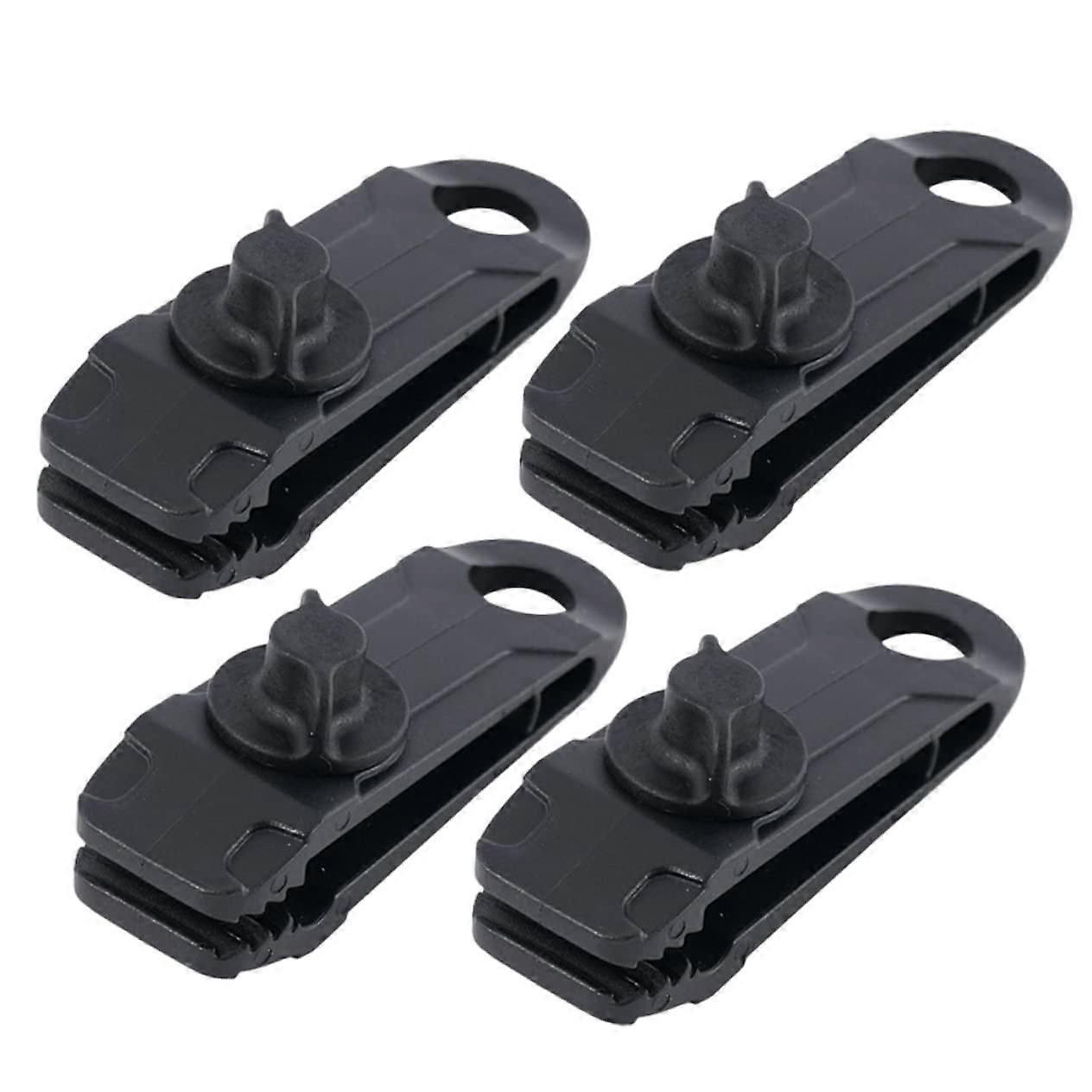 Tent Clips 4-Pack Weatherproof Tarp Fasteners for Camping and Outdoor Activities, Unique Design for Tarps and Awnings